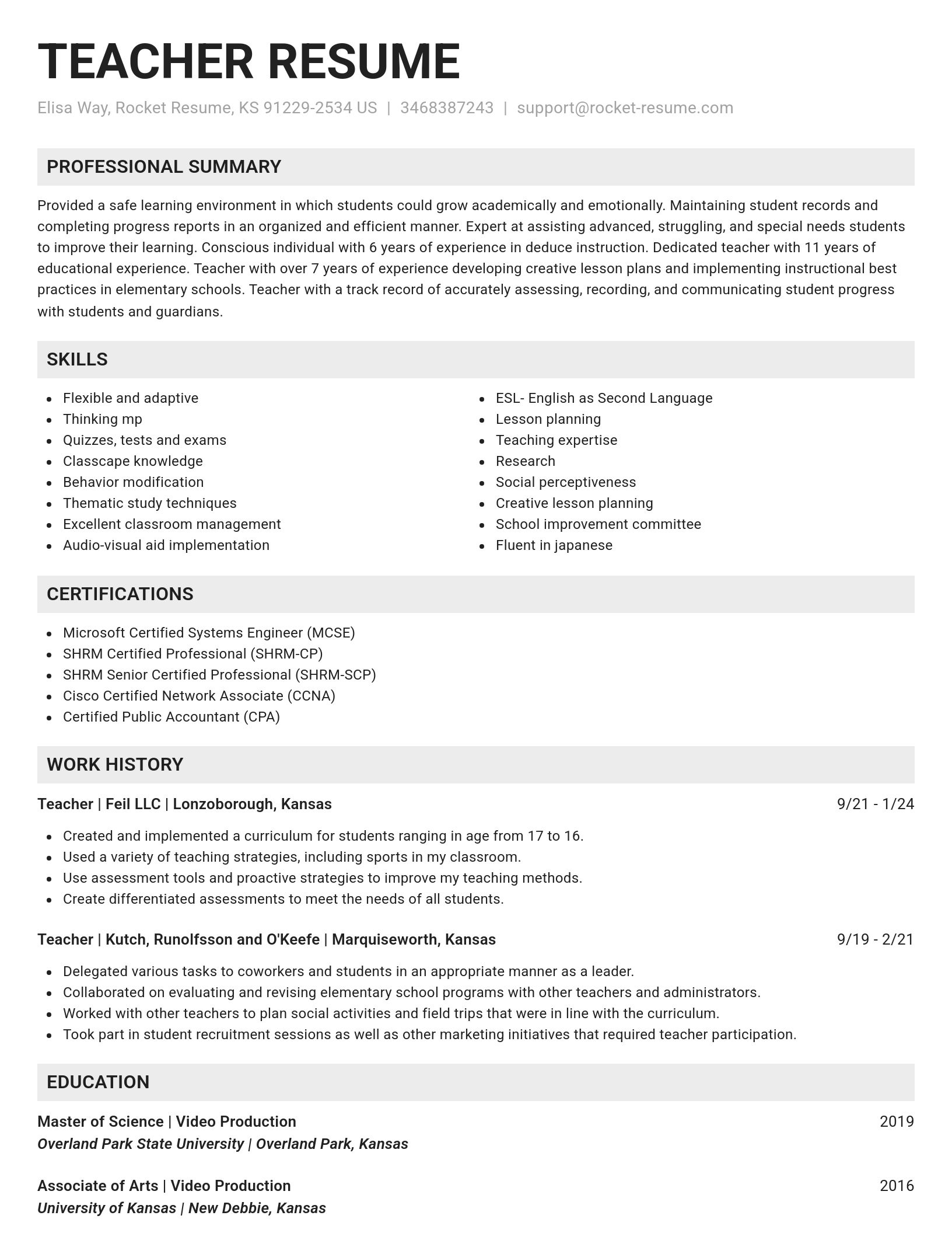 Genius resume template