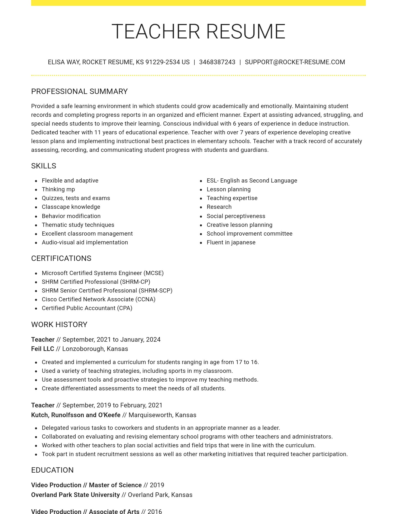 Grand resume template