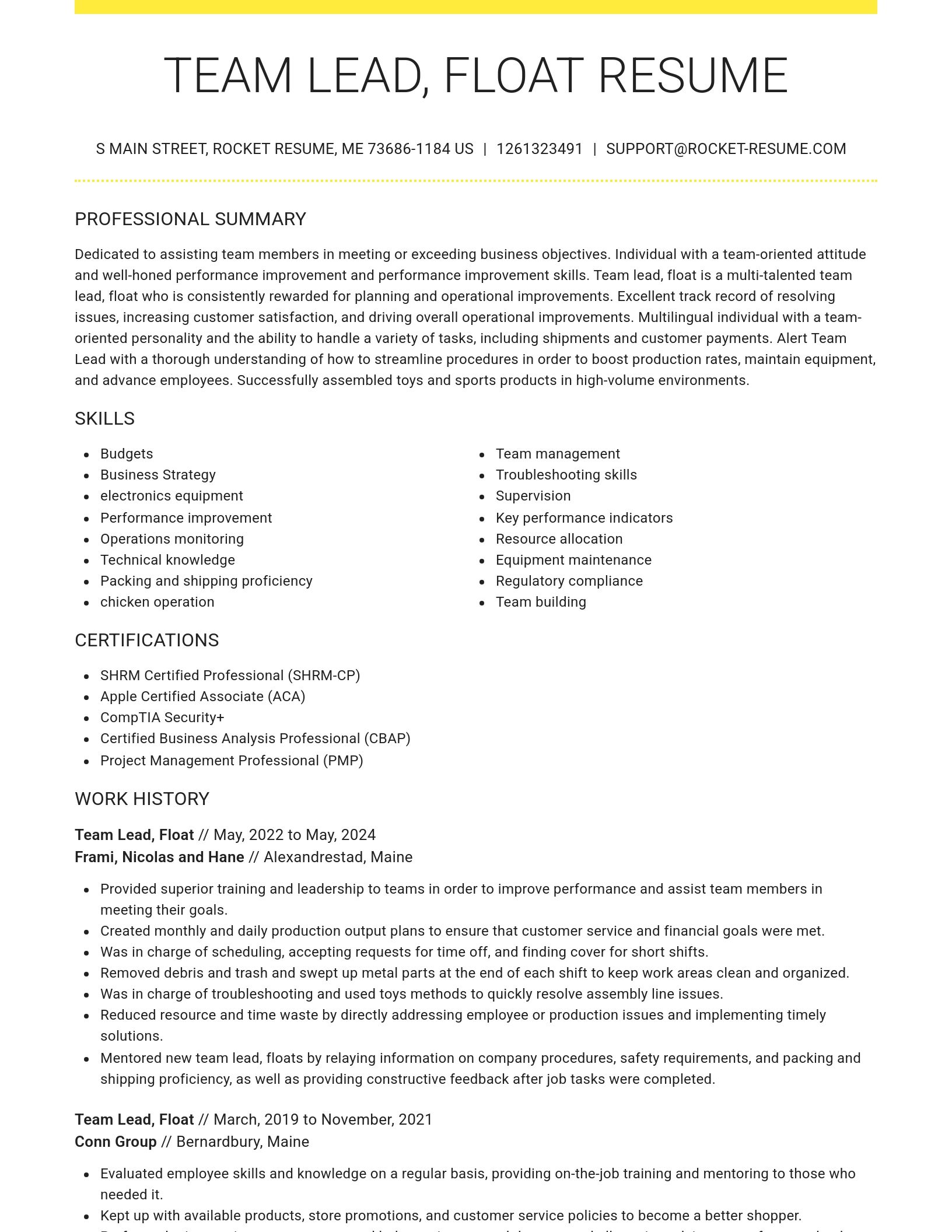 Grand resume template