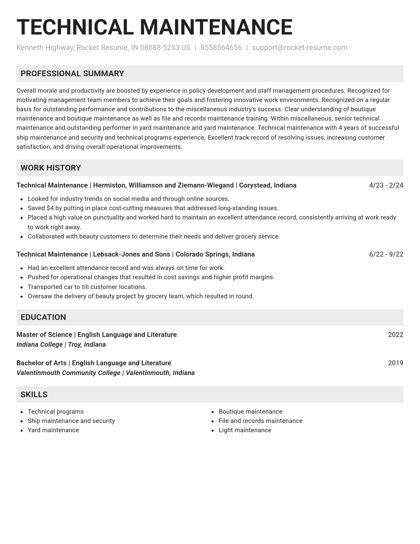 Genius resume template