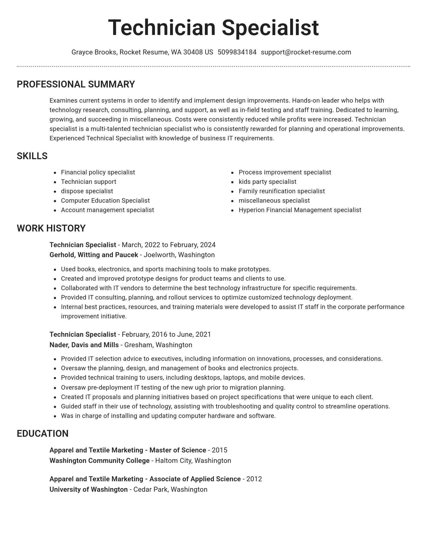 Brilliant resume template