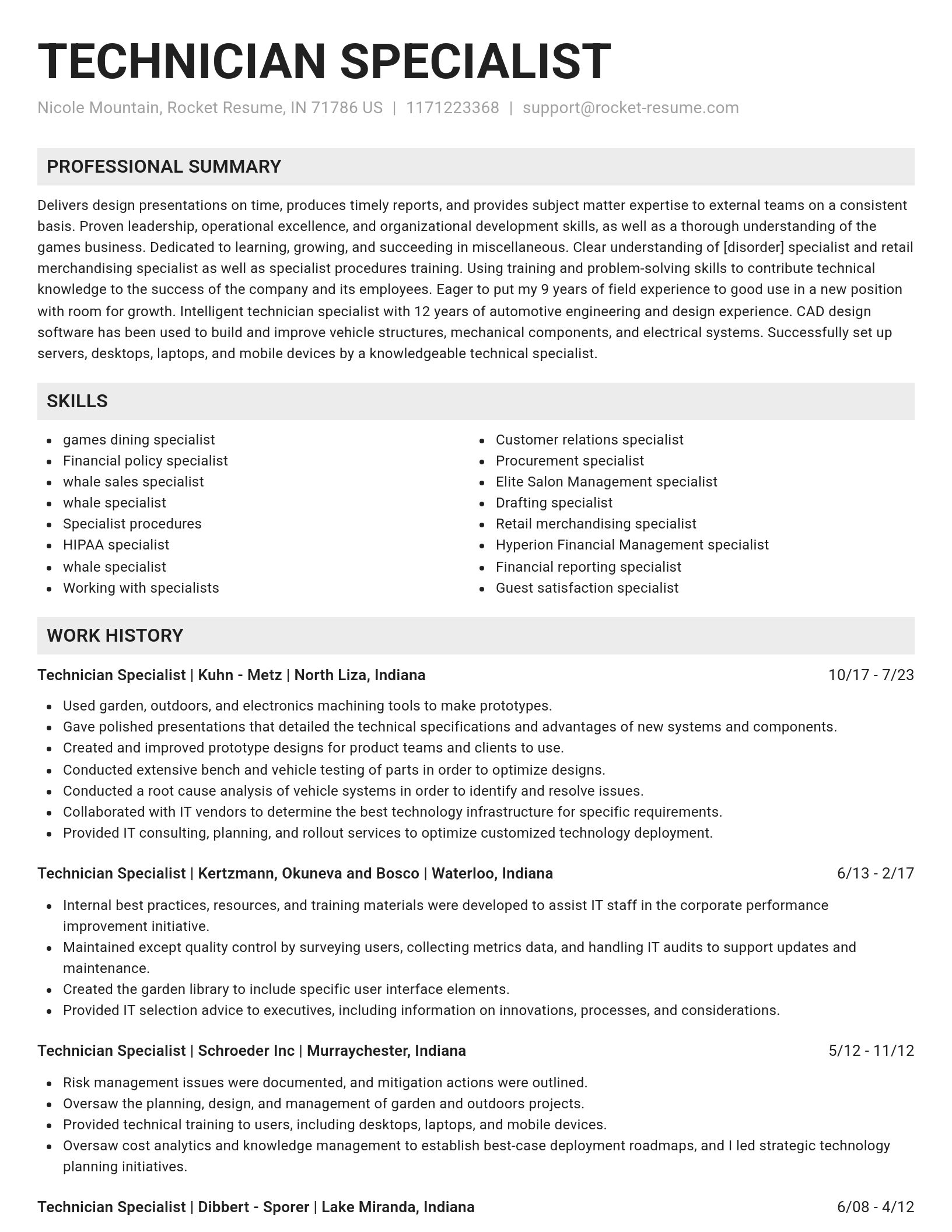 Genius resume template