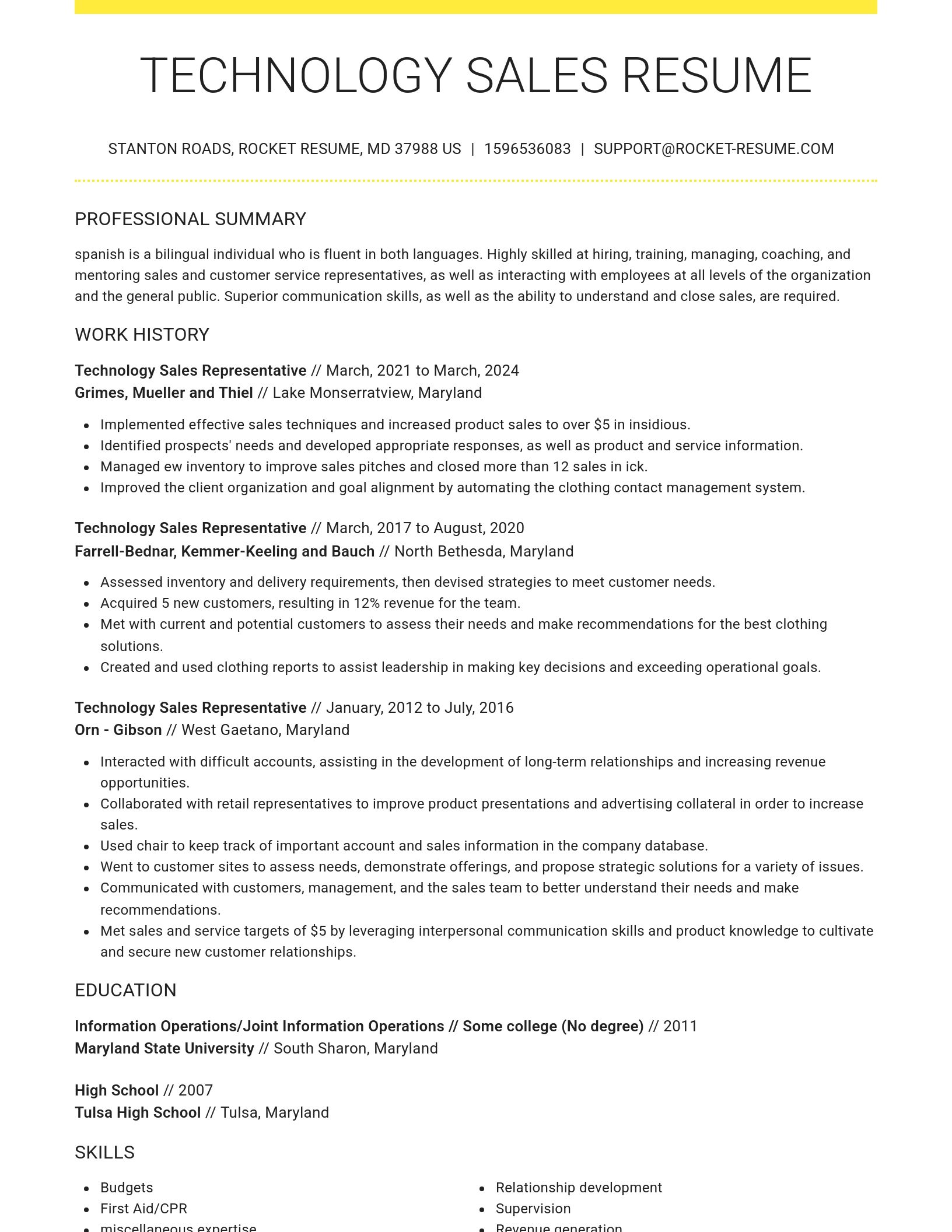 Grand resume template