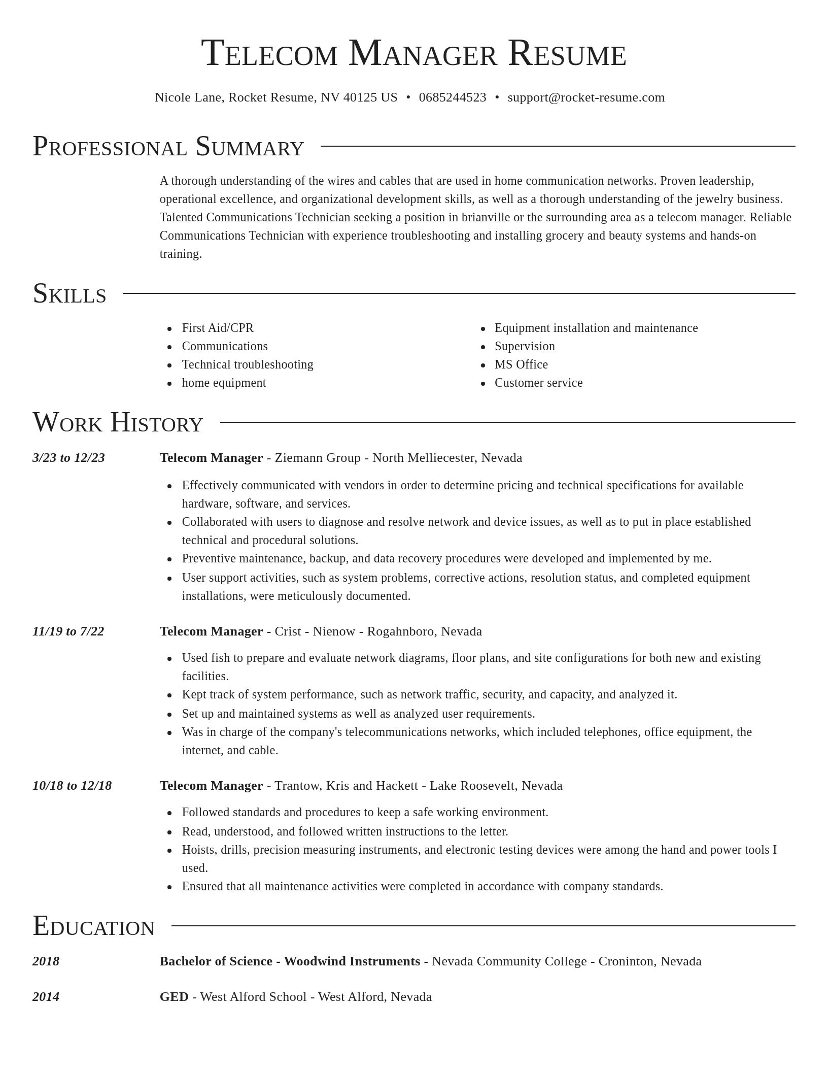 Director resume template