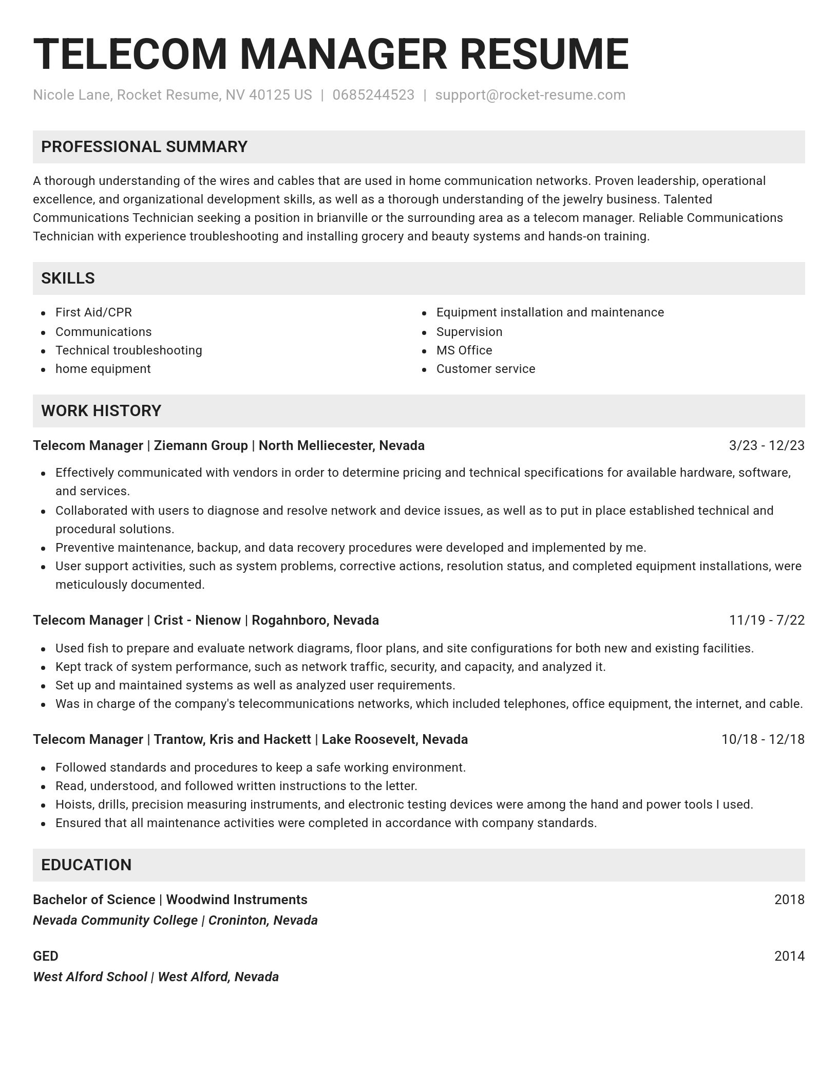 Genius resume template