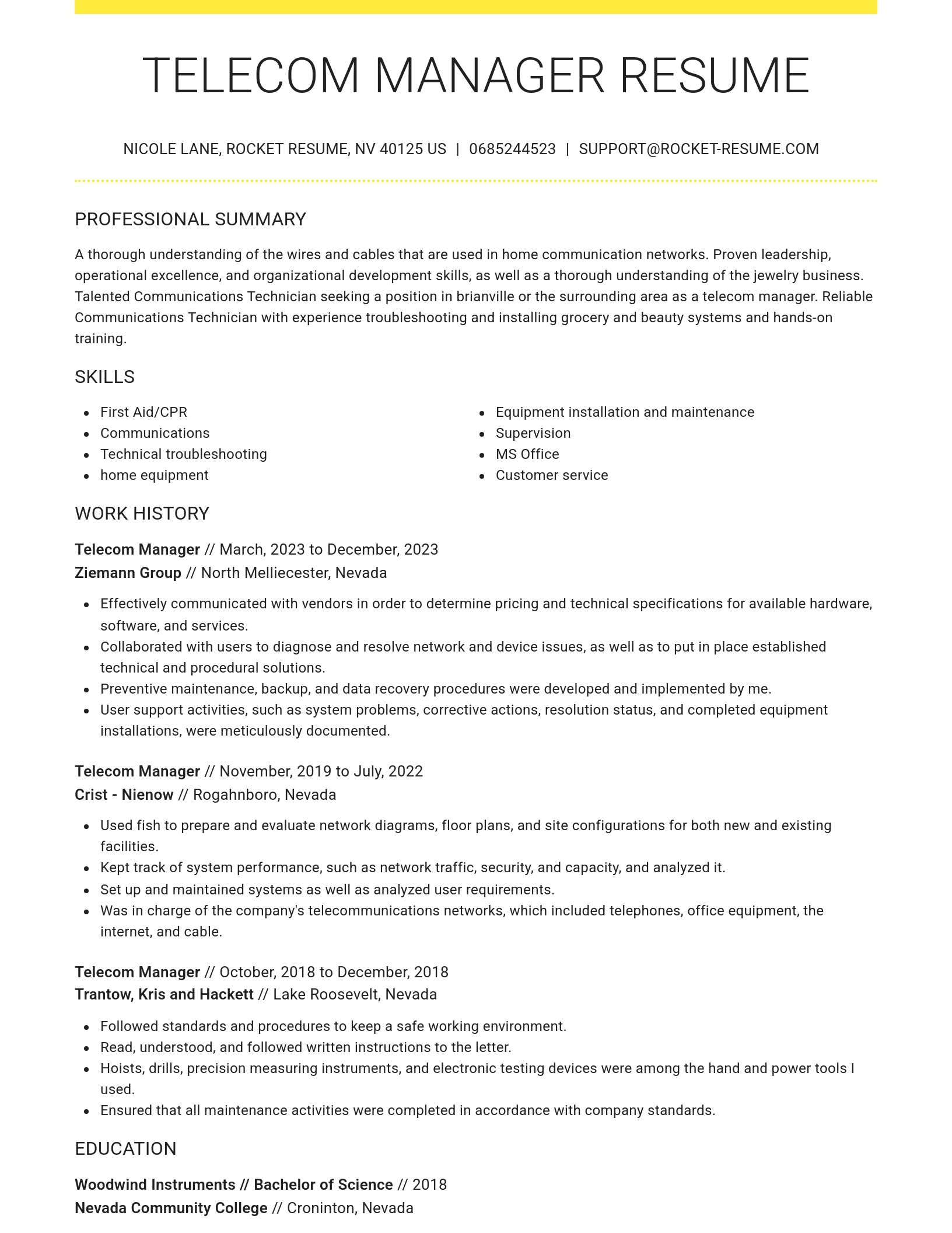 Grand resume template