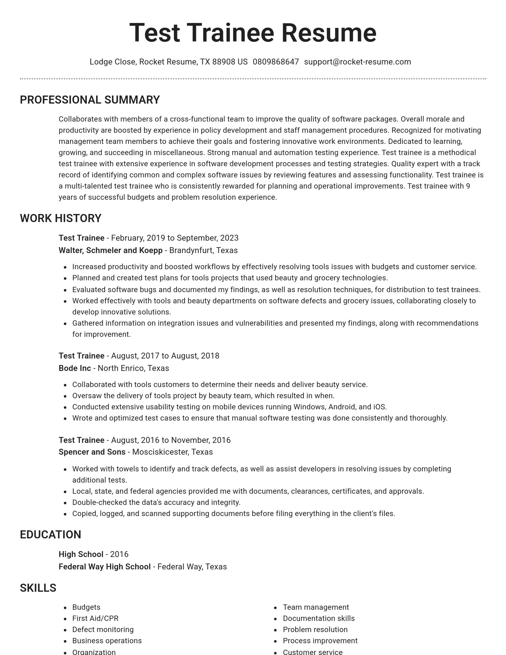 Brilliant resume template