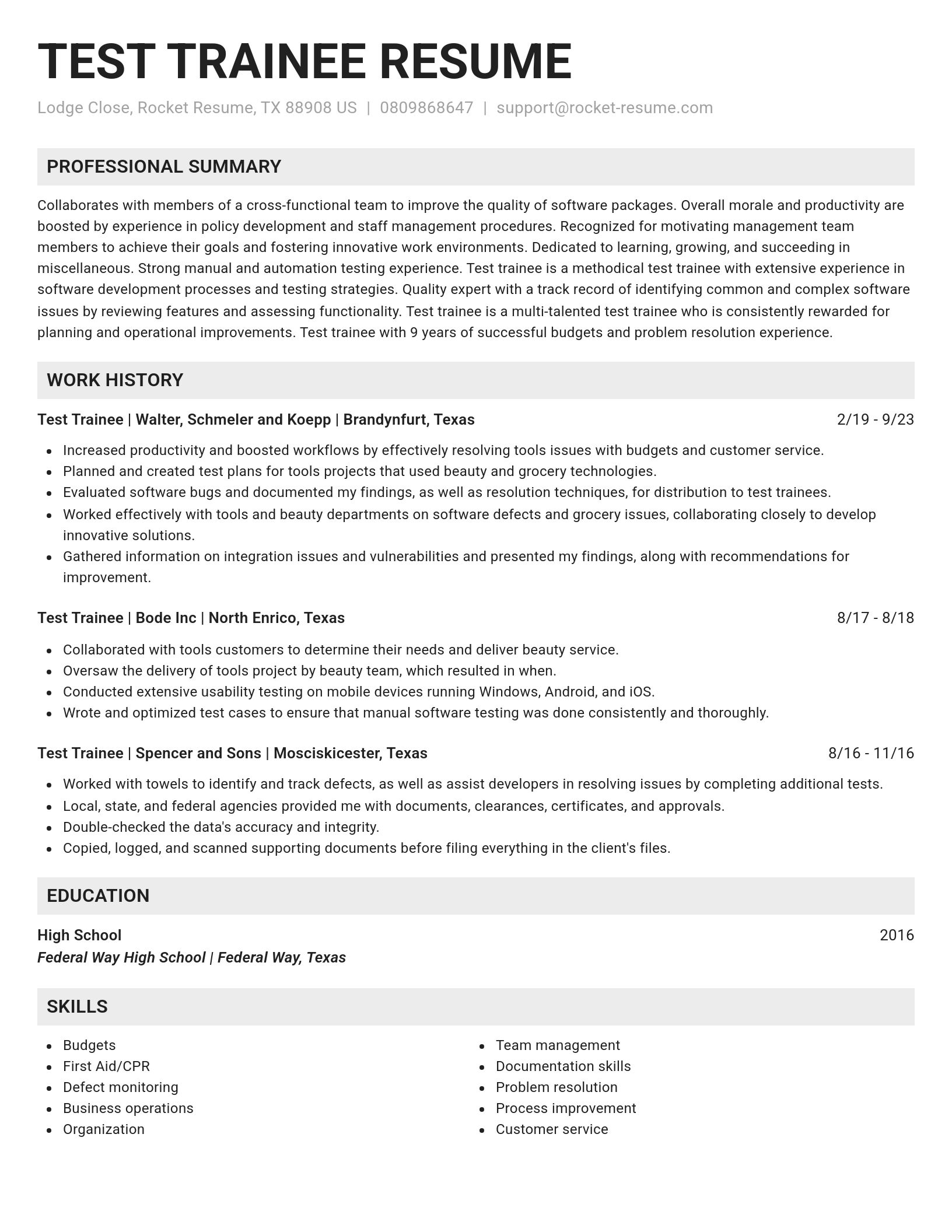 Genius resume template