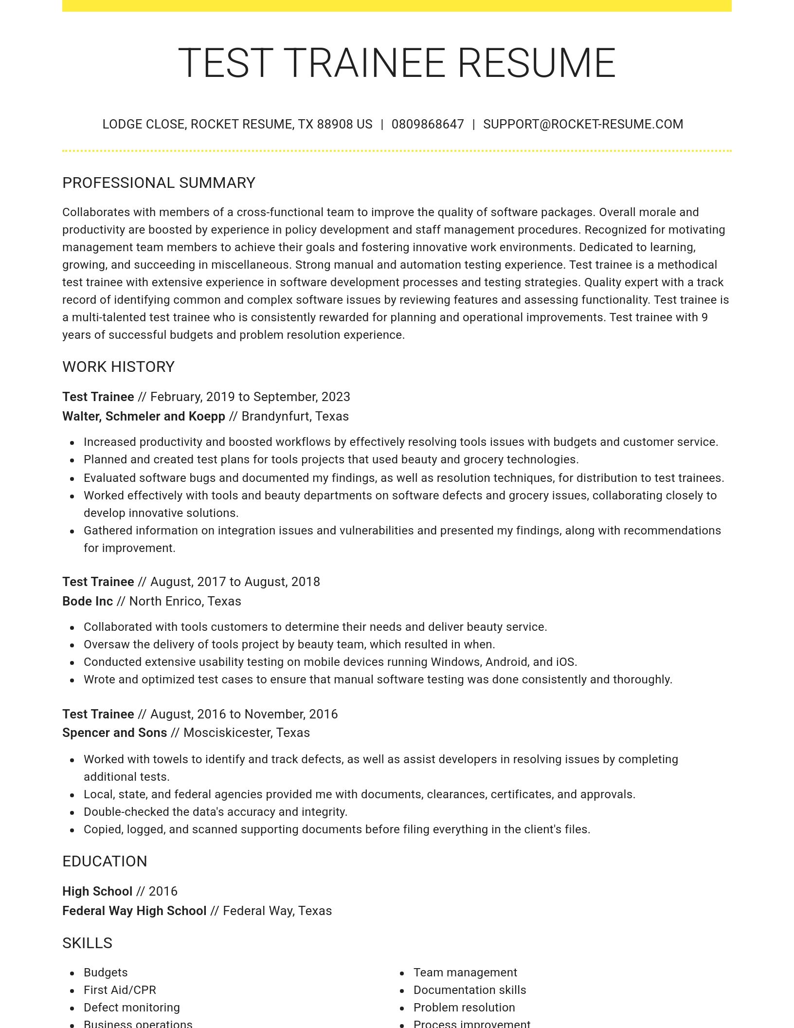 Grand resume template