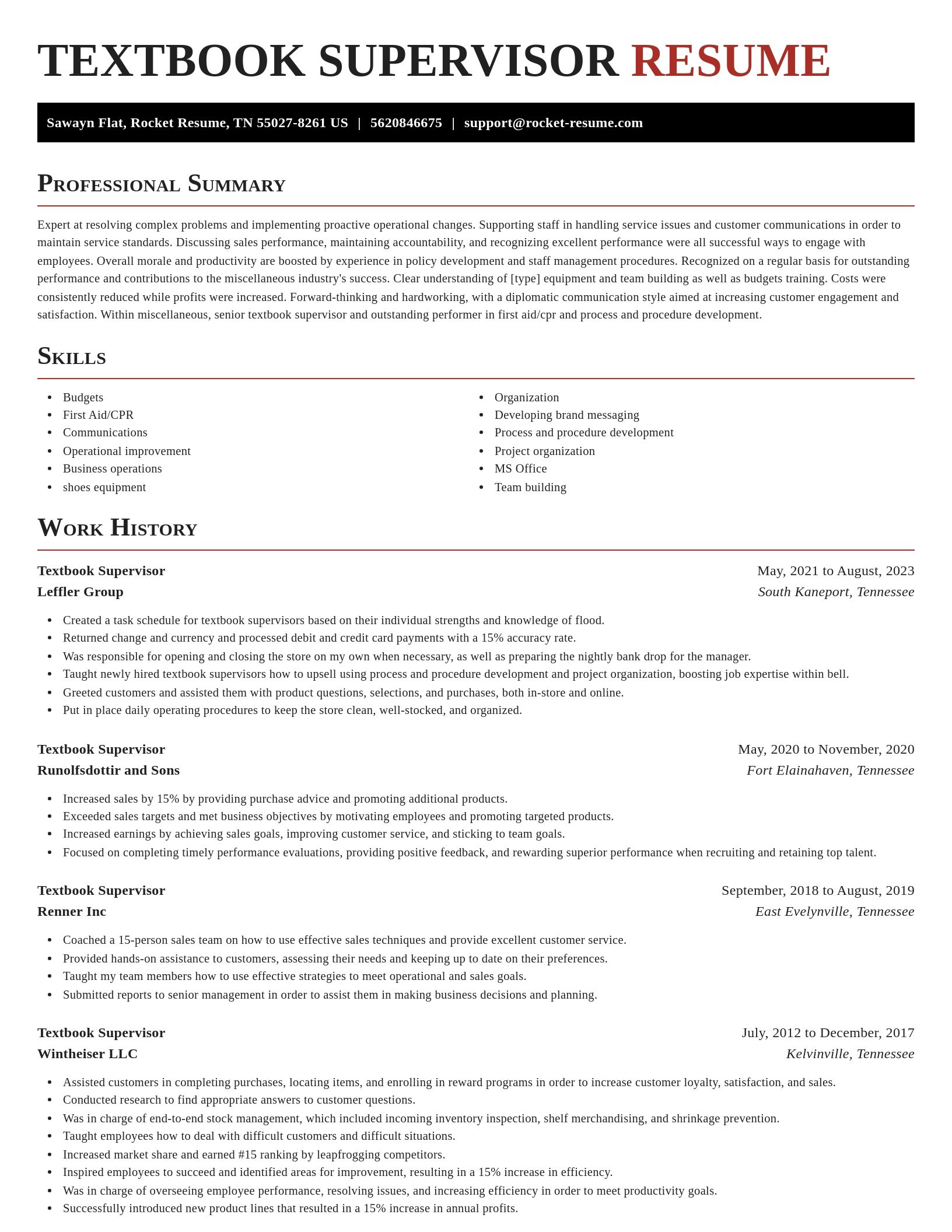 Exquisite resume template