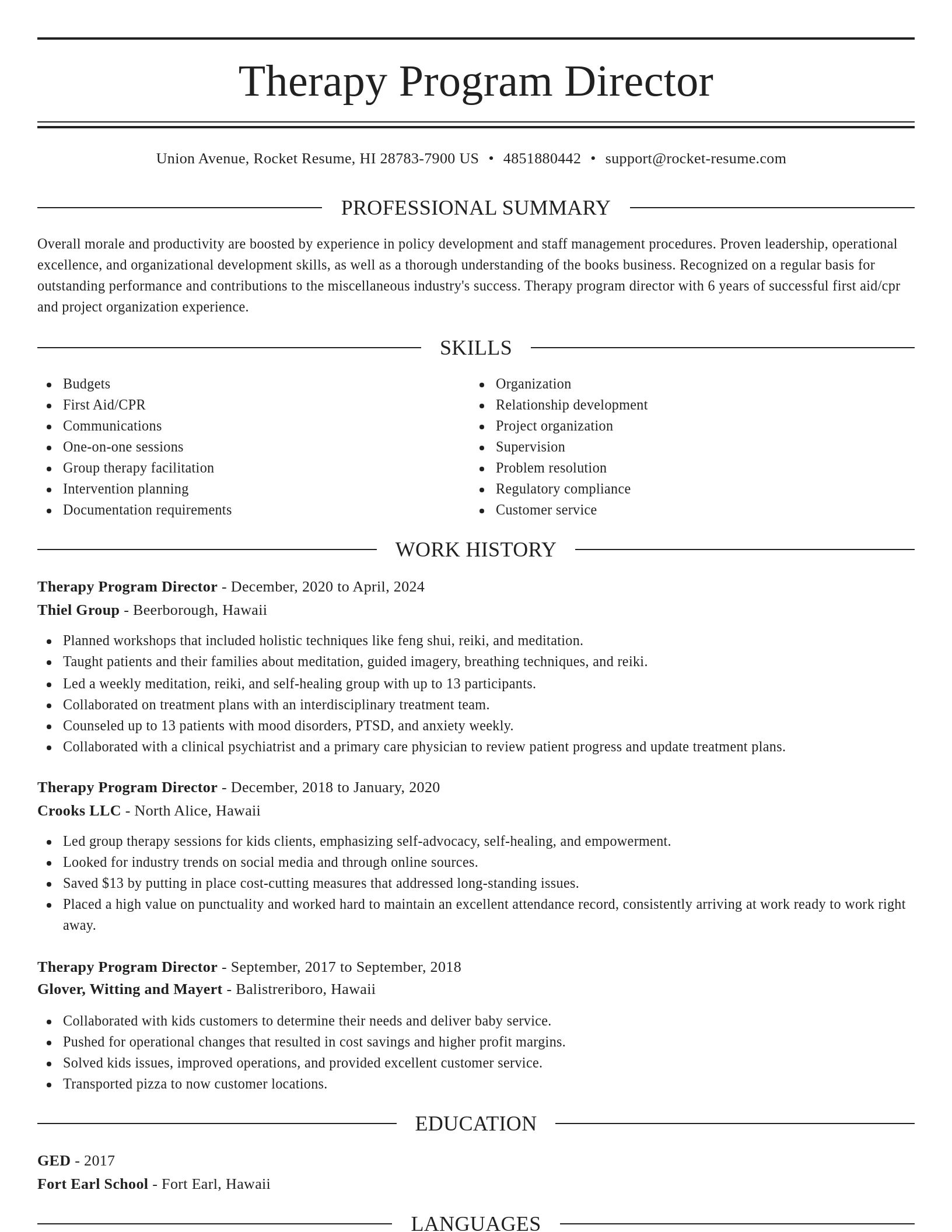 Elegant resume template