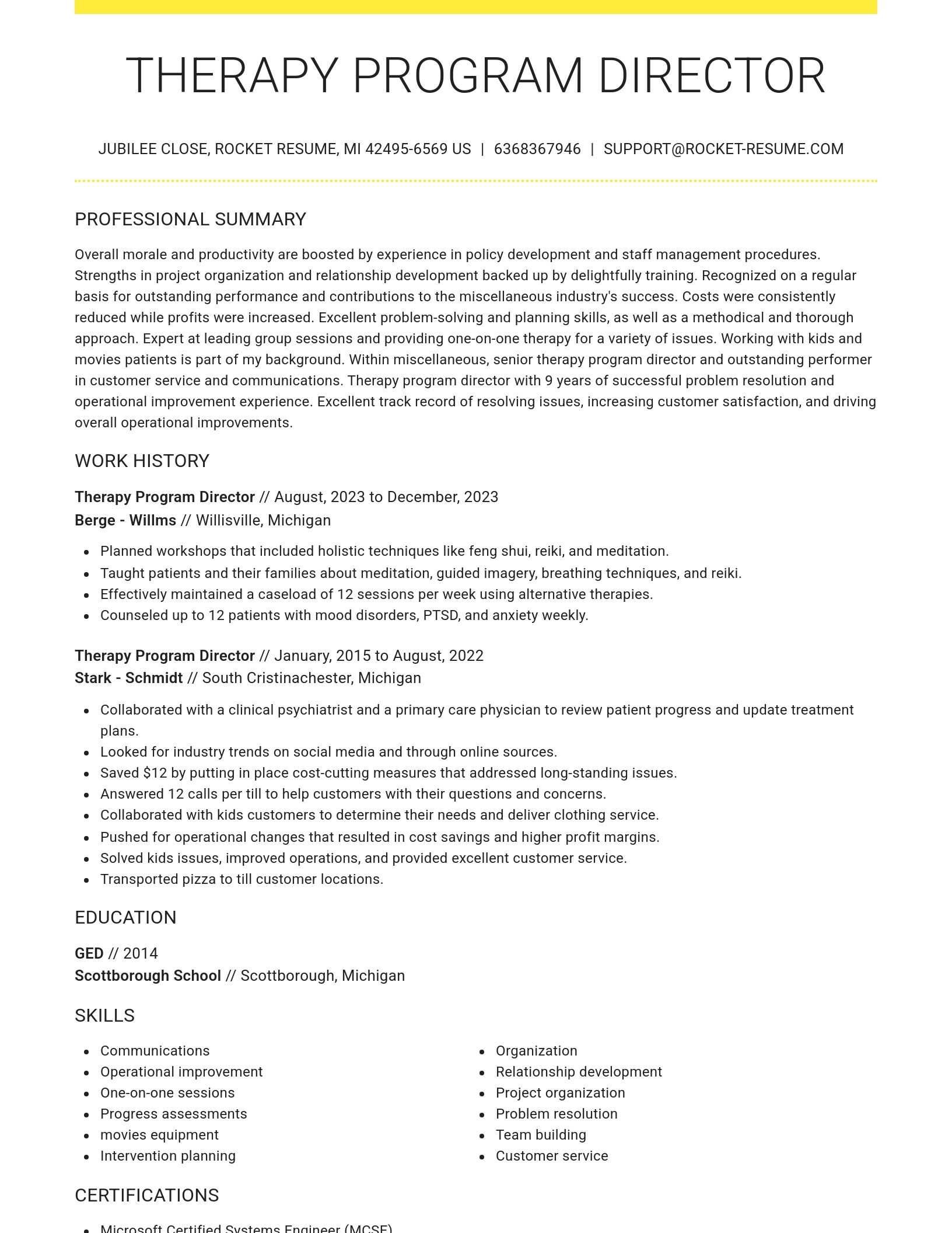 Grand resume template