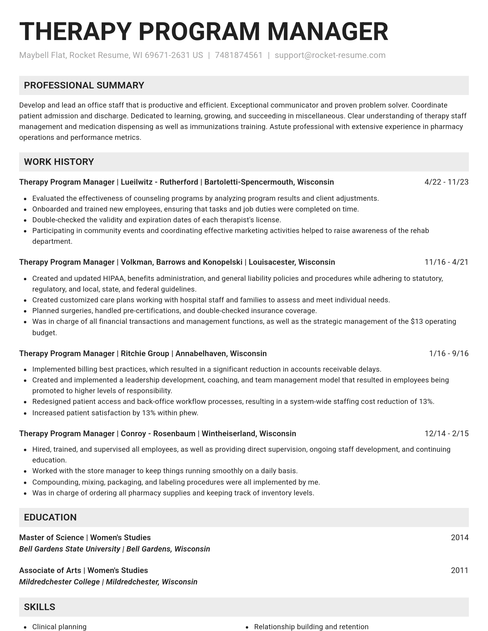 Genius resume template