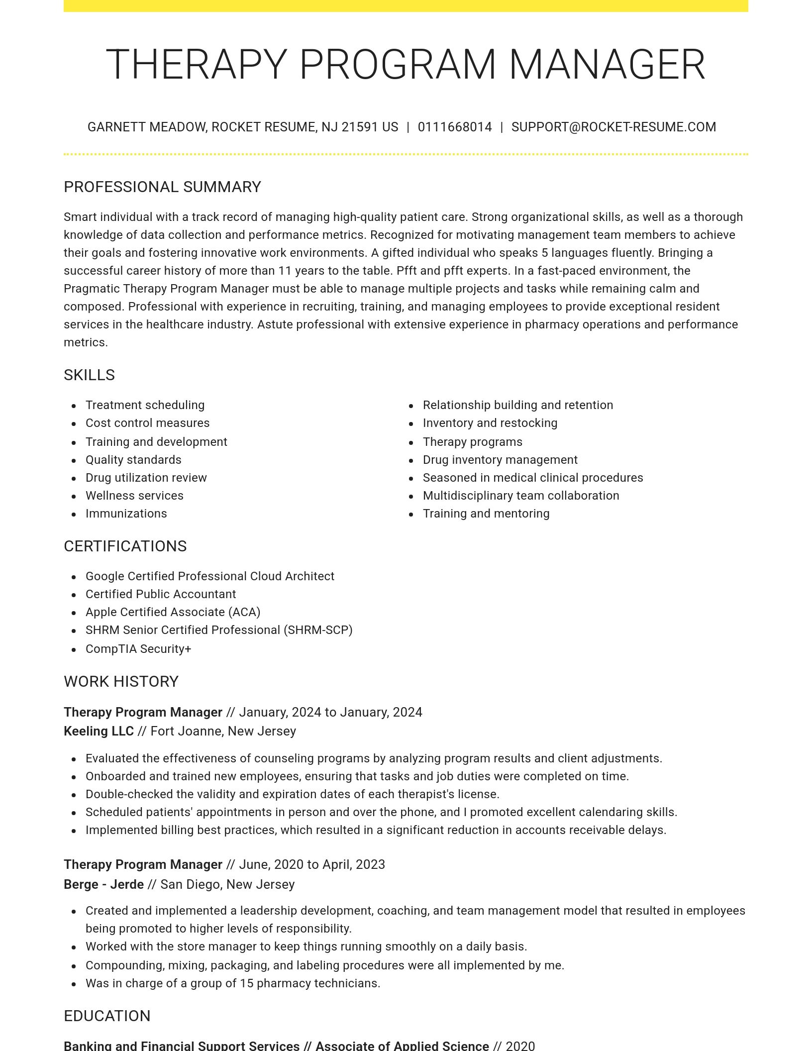 Grand resume template