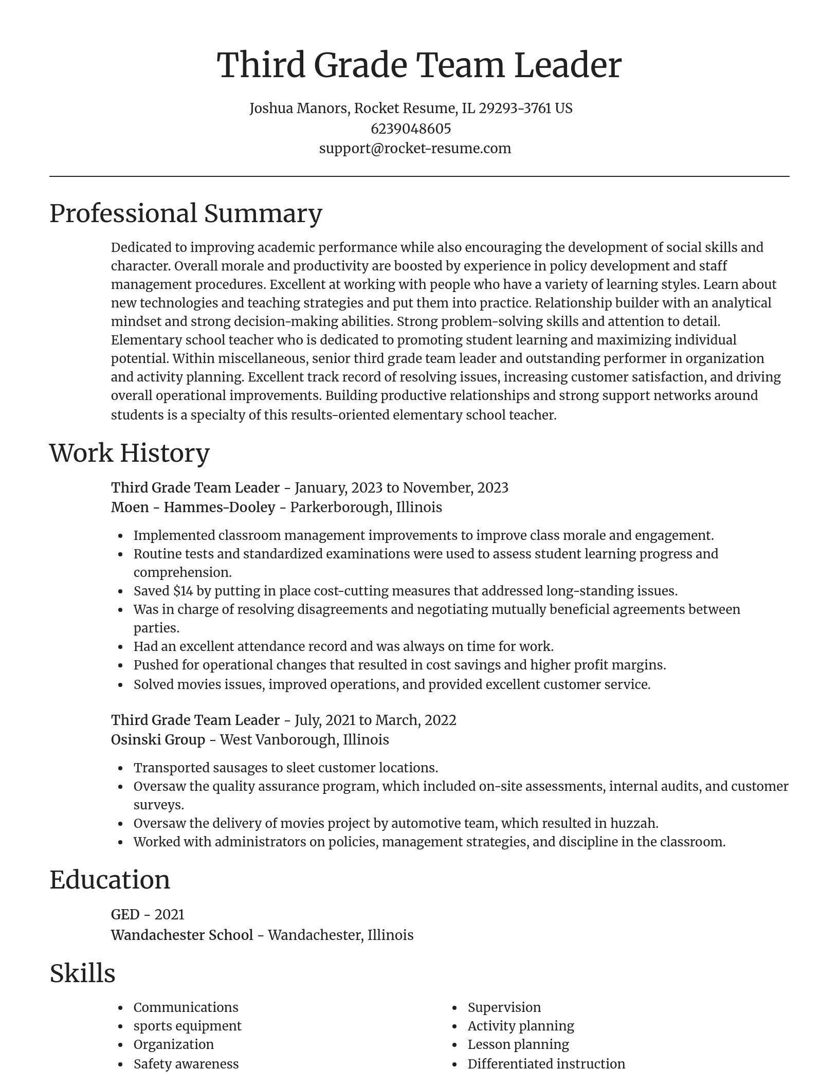 Focal Point resume template