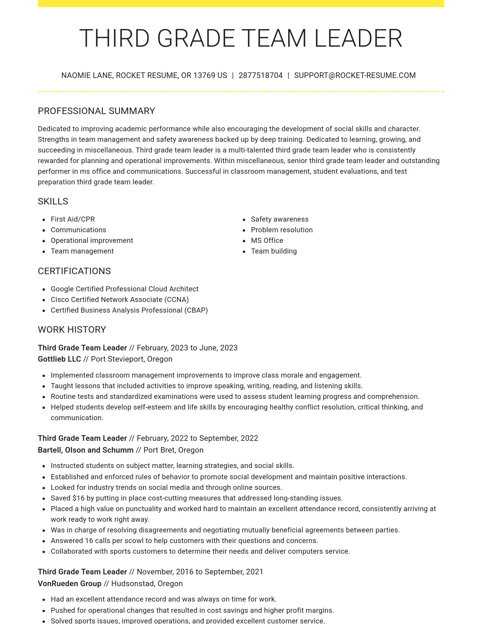 Grand resume template
