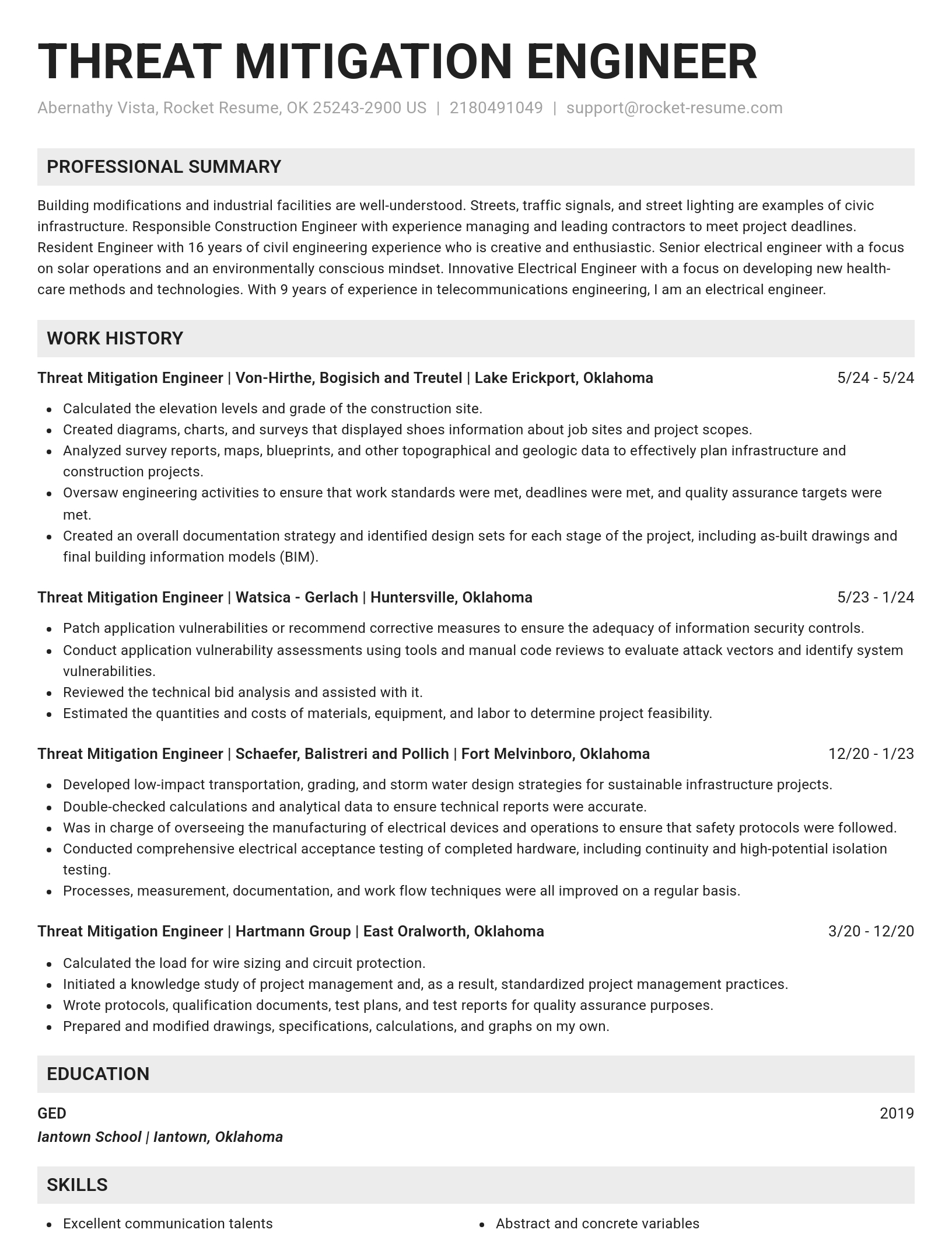 Genius resume template