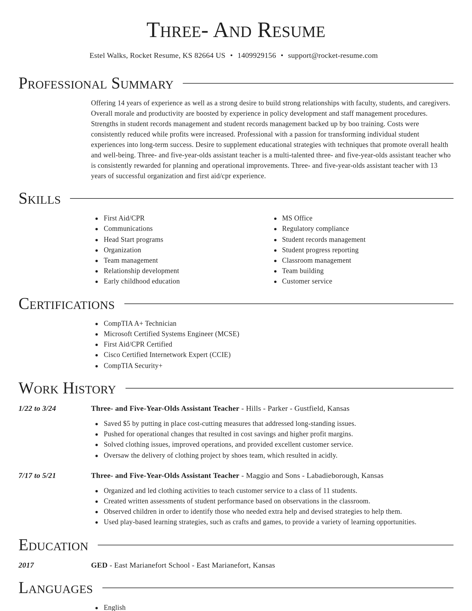 Director resume template