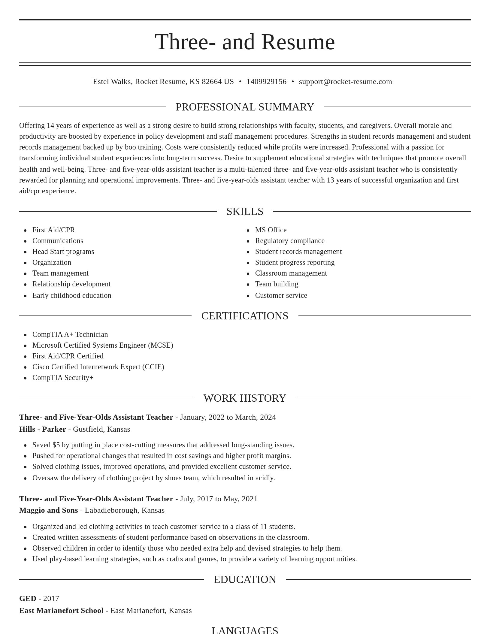 Elegant resume template
