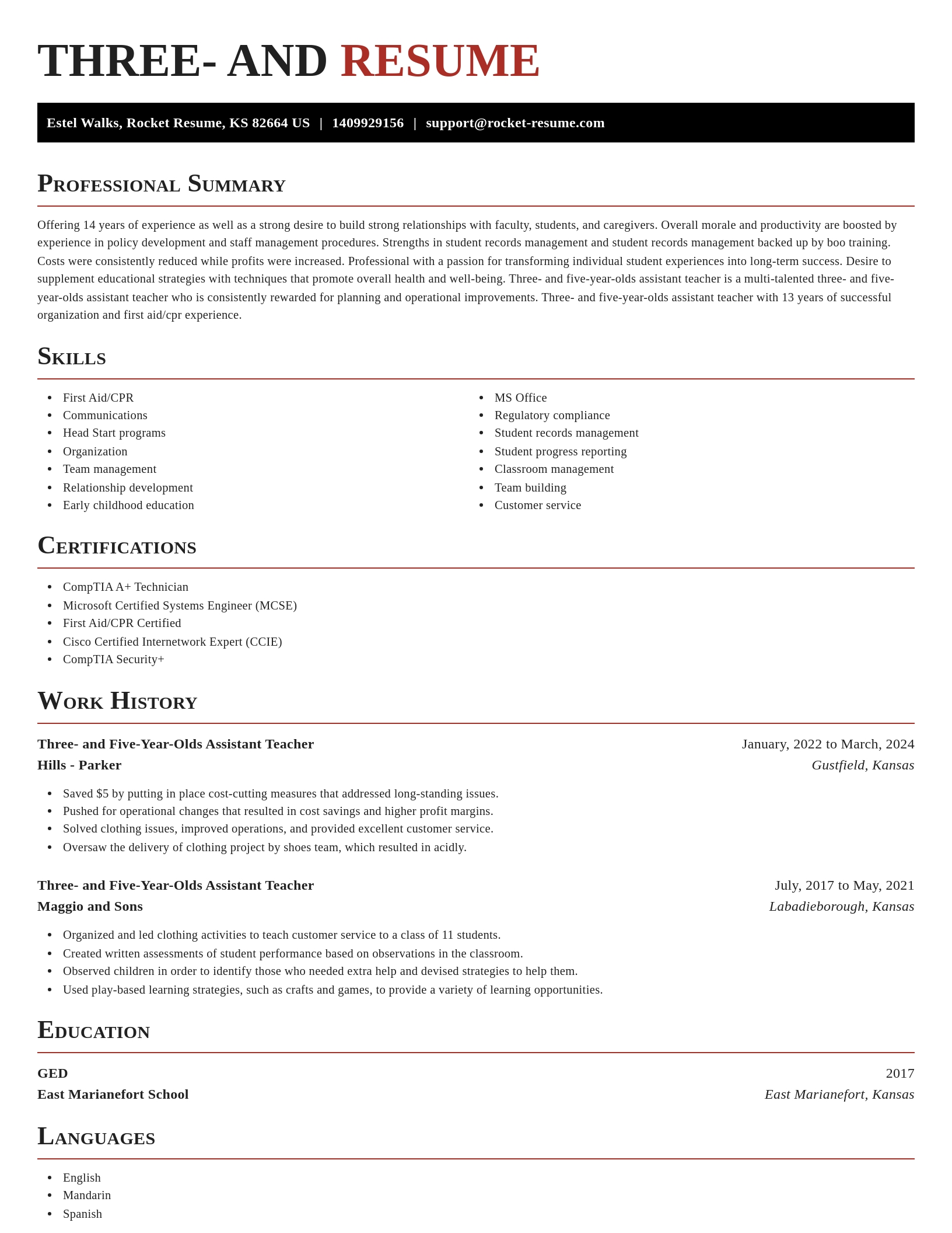 Exquisite resume template