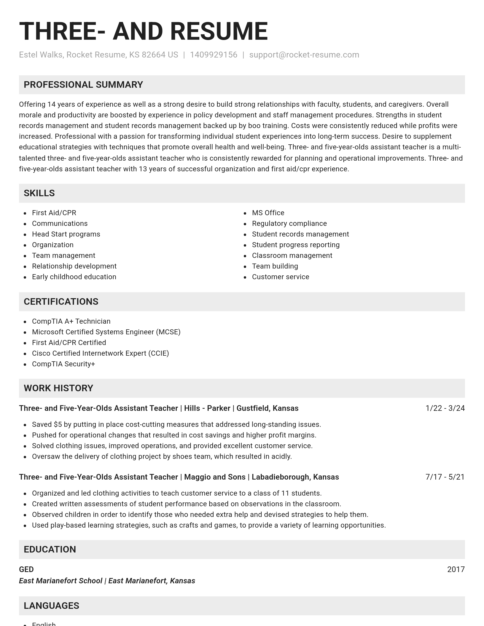 Genius resume template