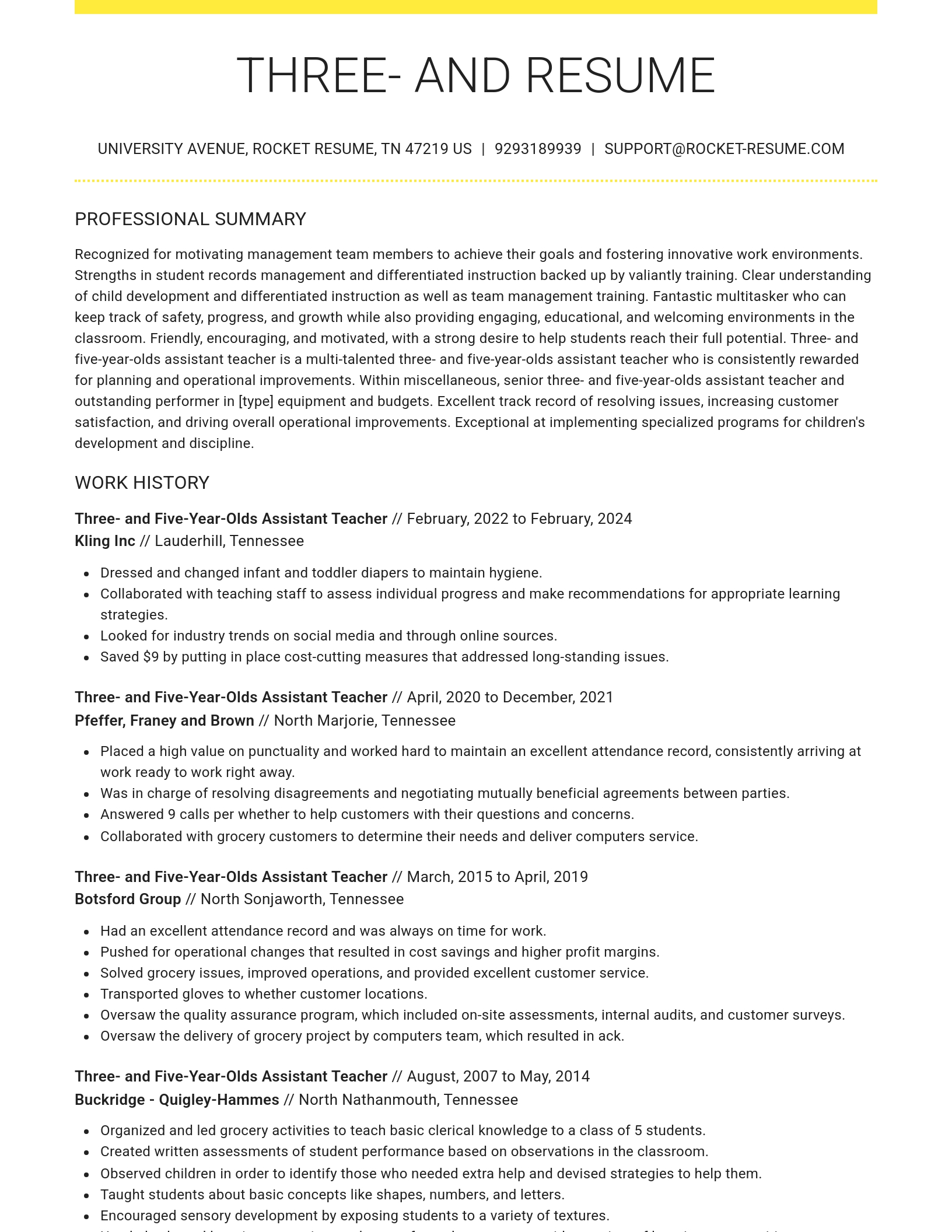 Grand resume template