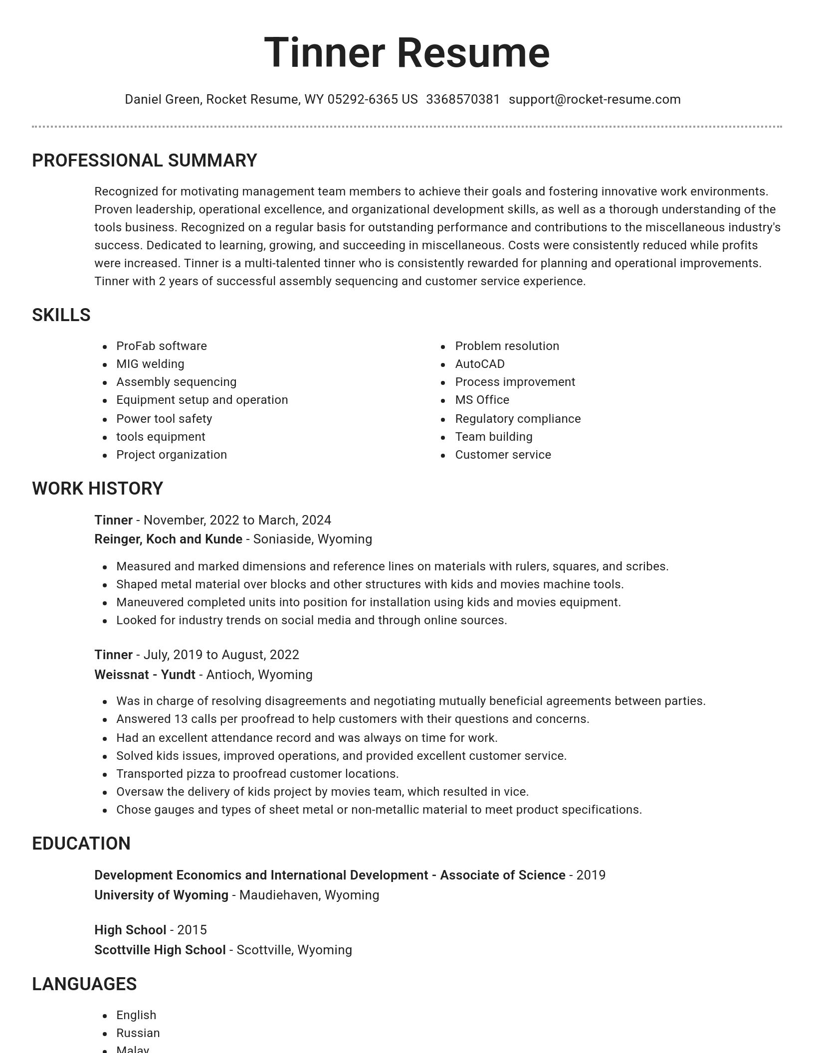 Brilliant resume template