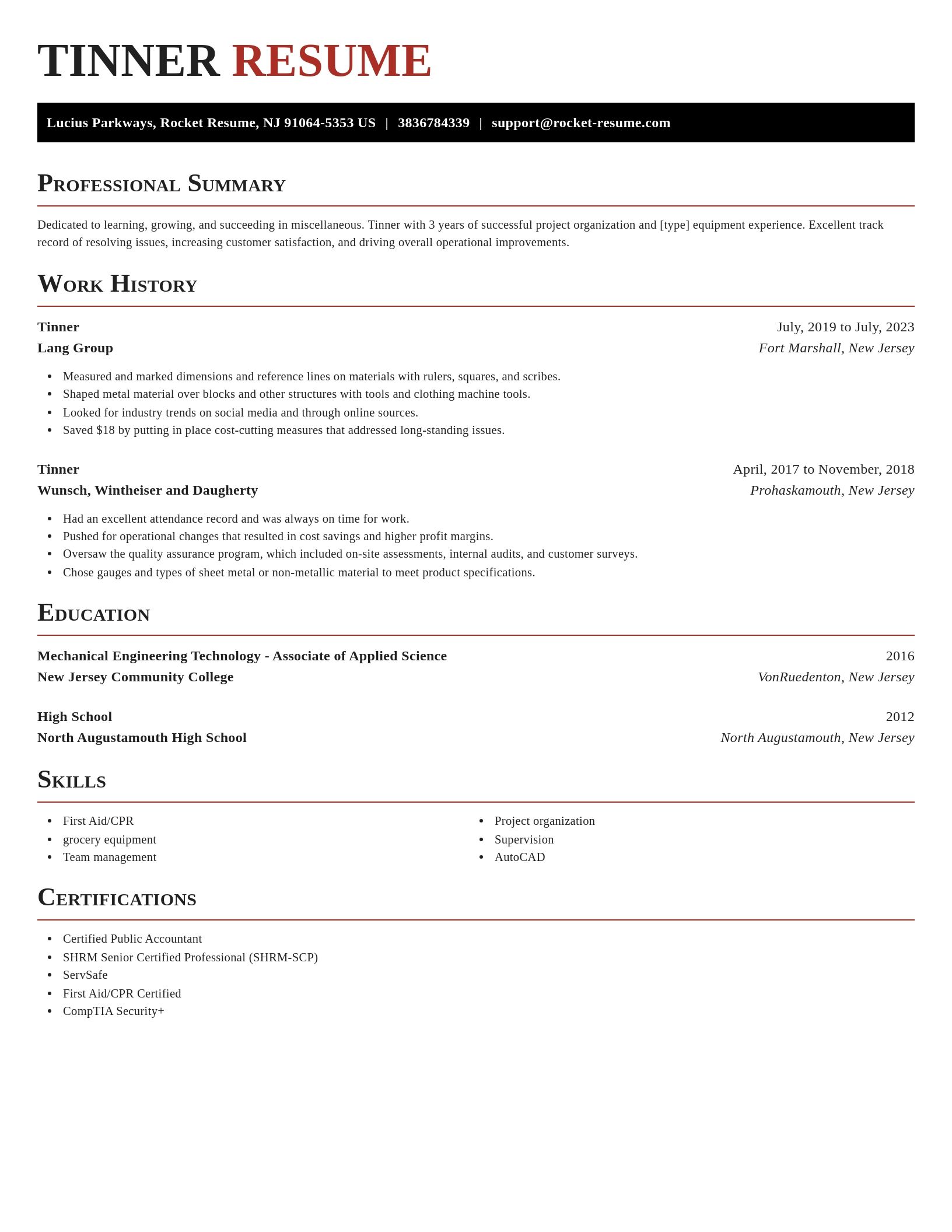 Exquisite resume template