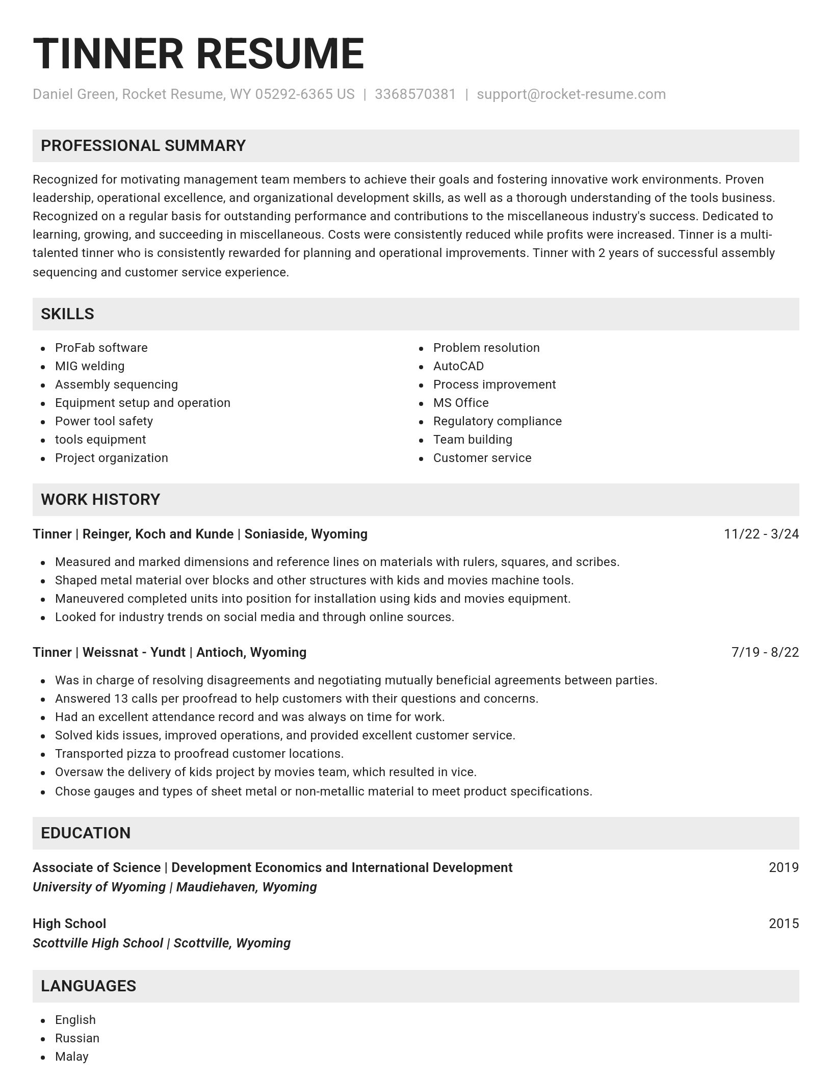 Genius resume template
