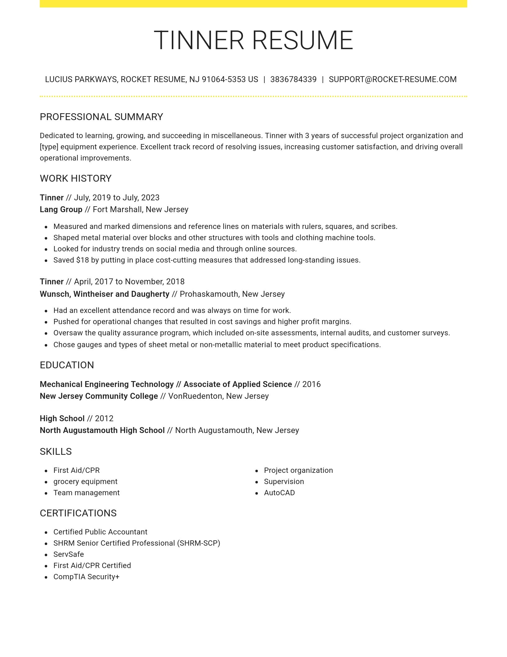 Grand resume template