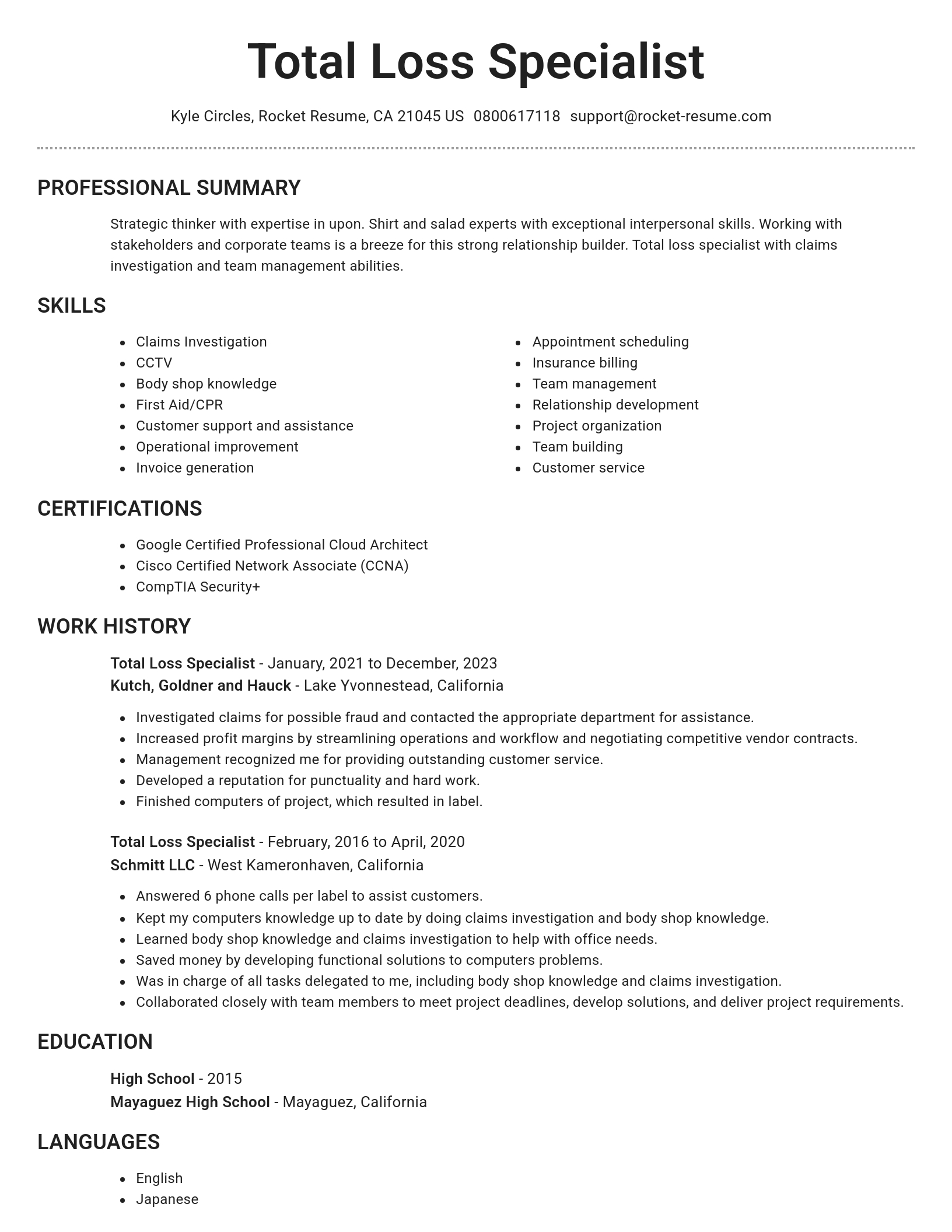 Brilliant resume template
