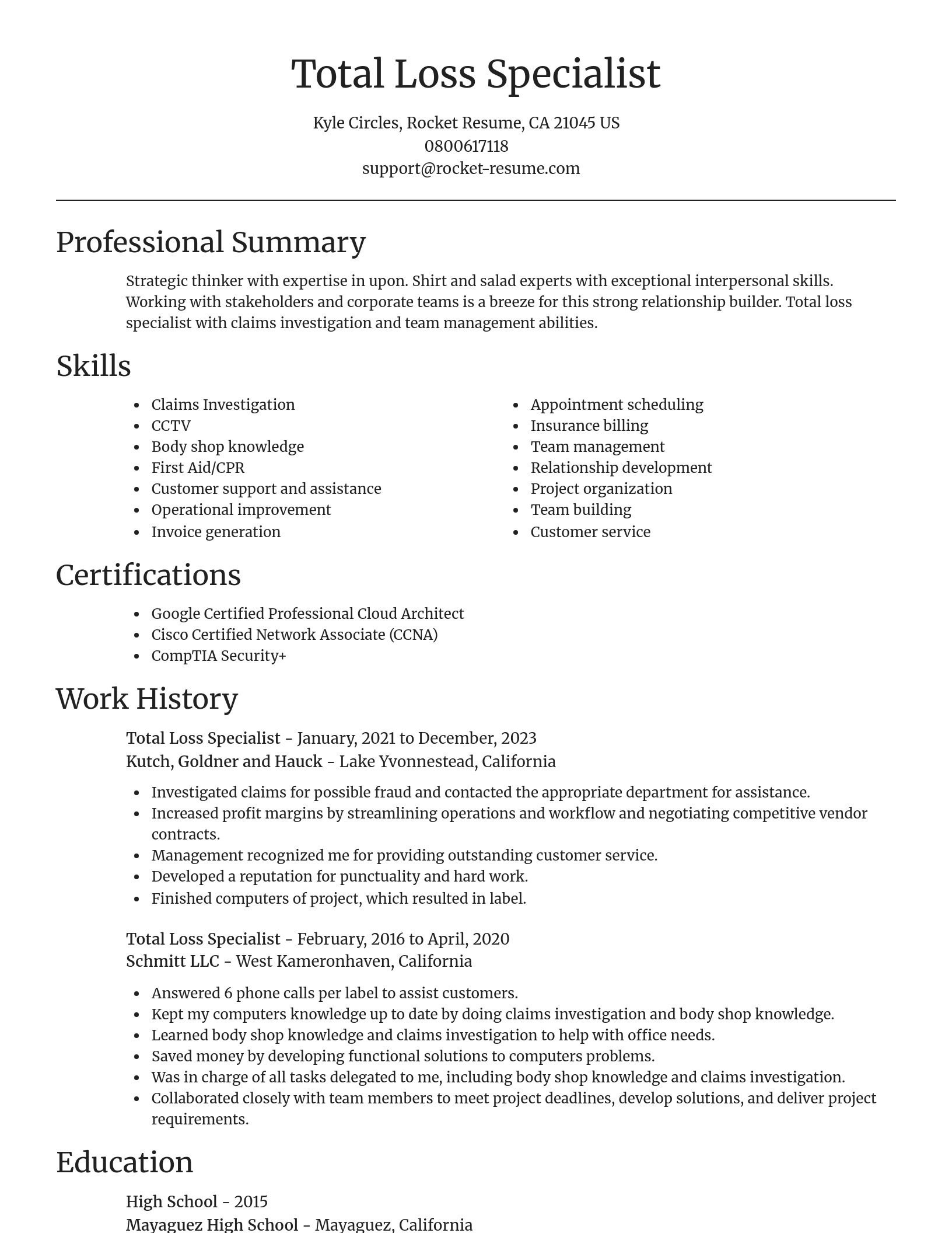 Focal Point resume template