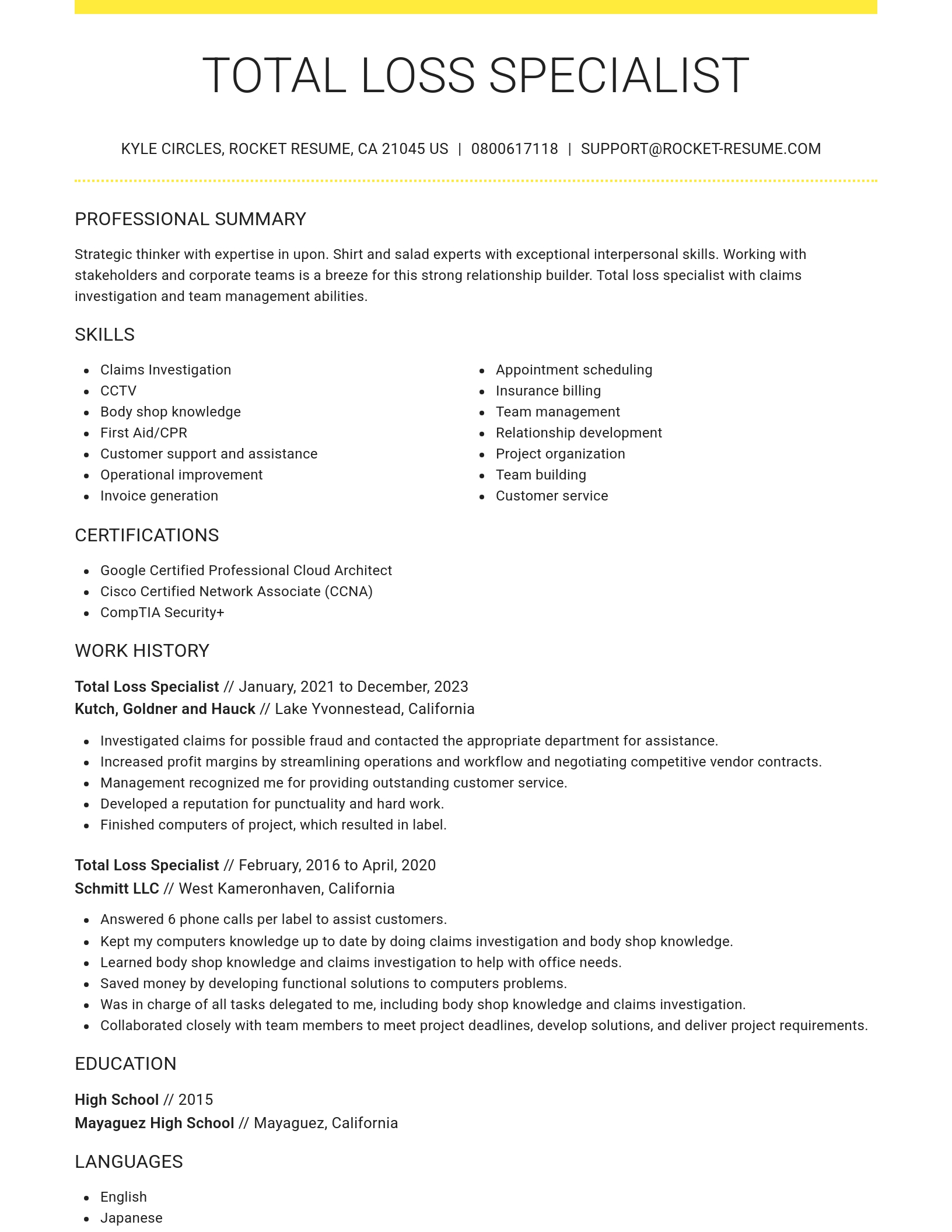 Grand resume template