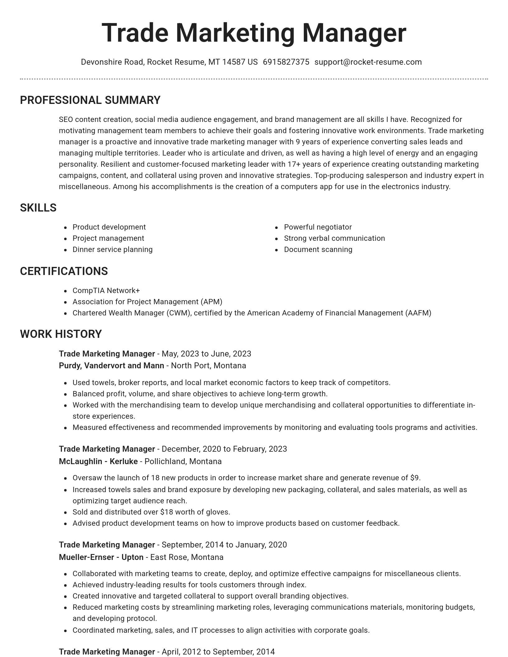 Brilliant resume template