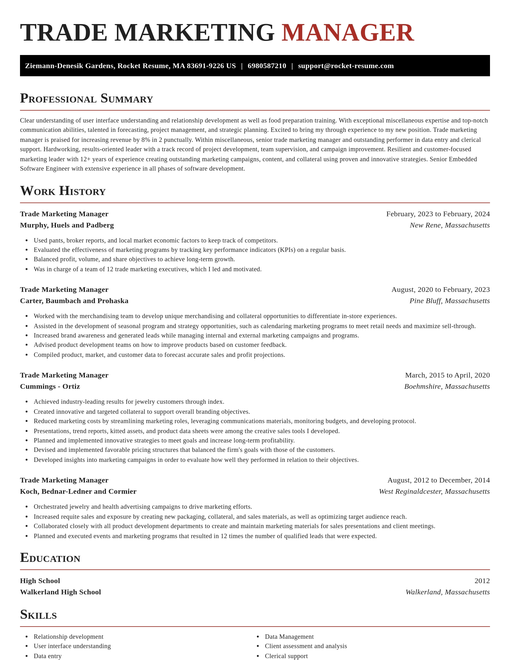Exquisite resume template