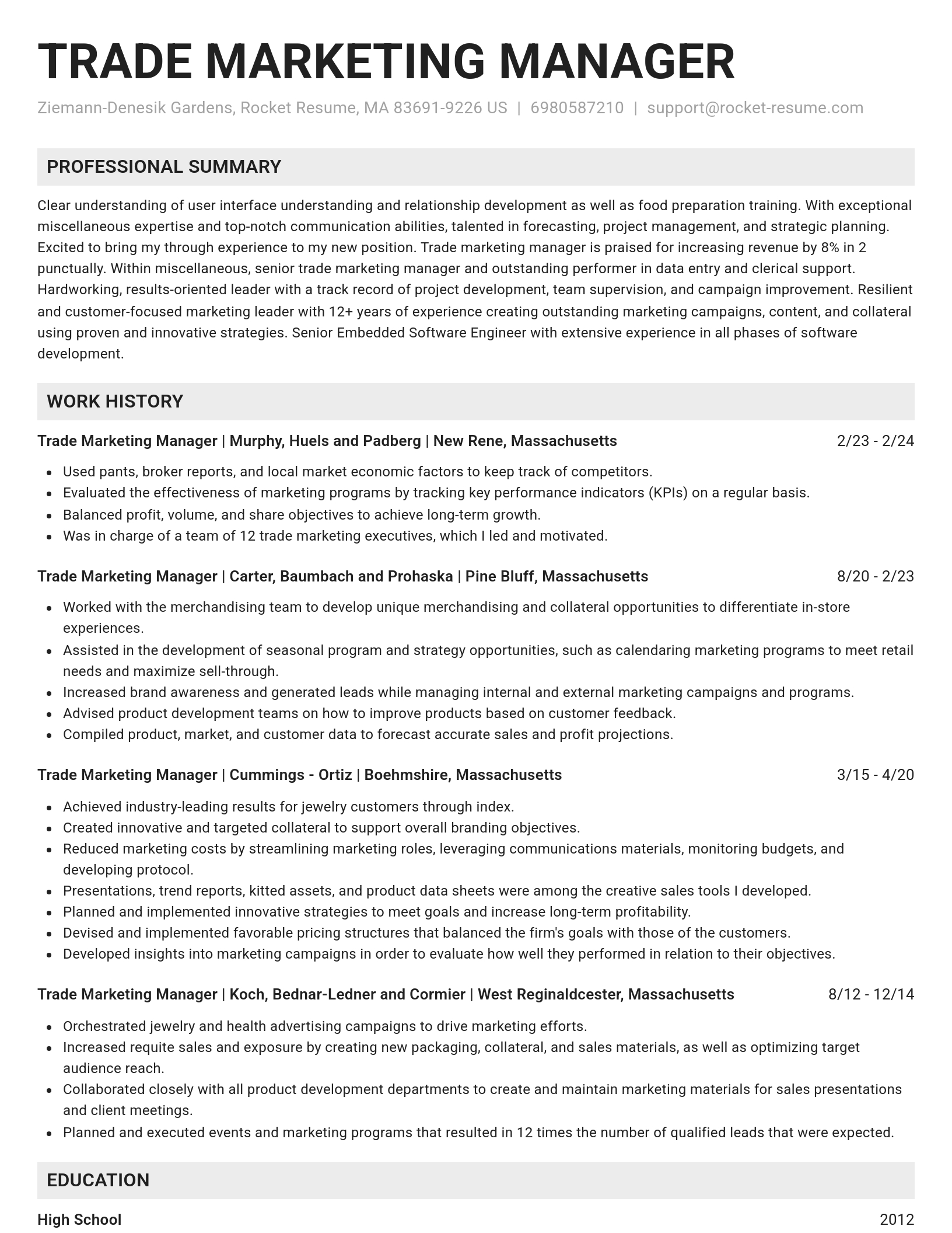 Genius resume template