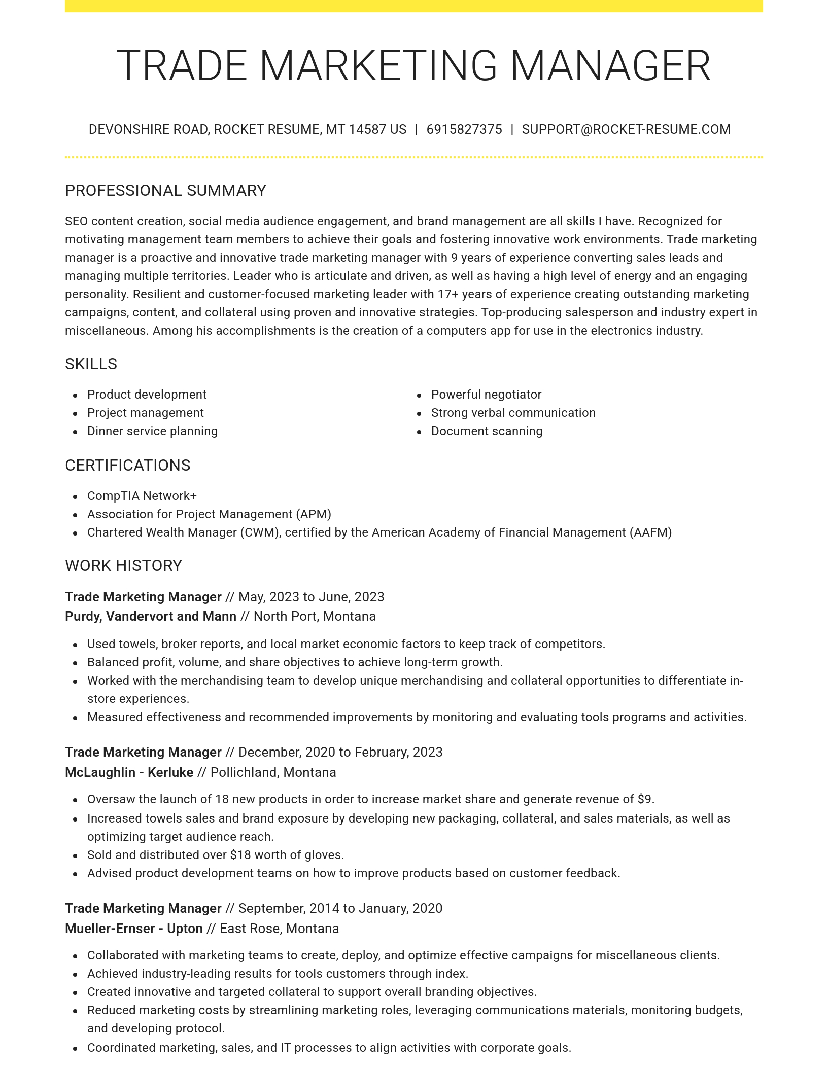 Grand resume template