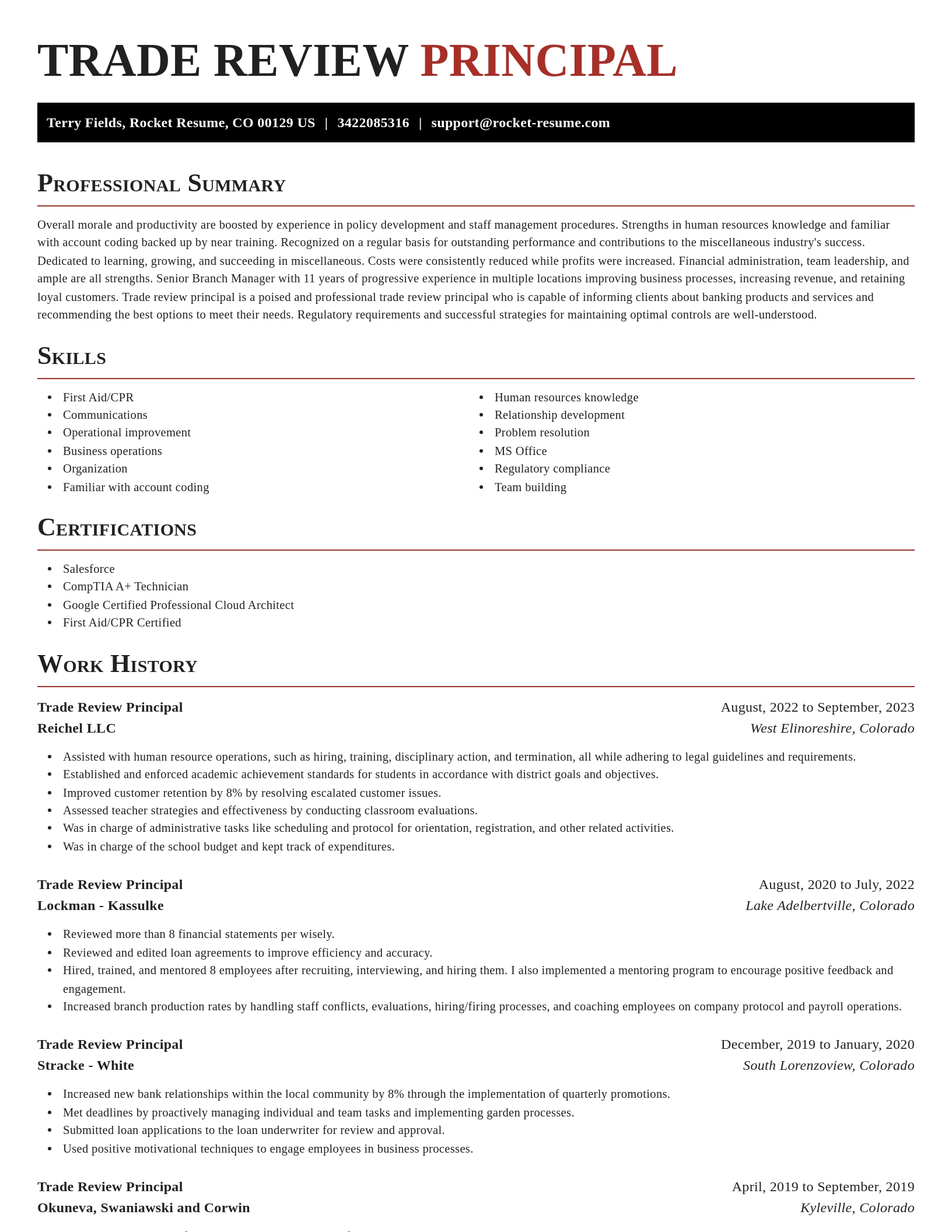 Exquisite resume template