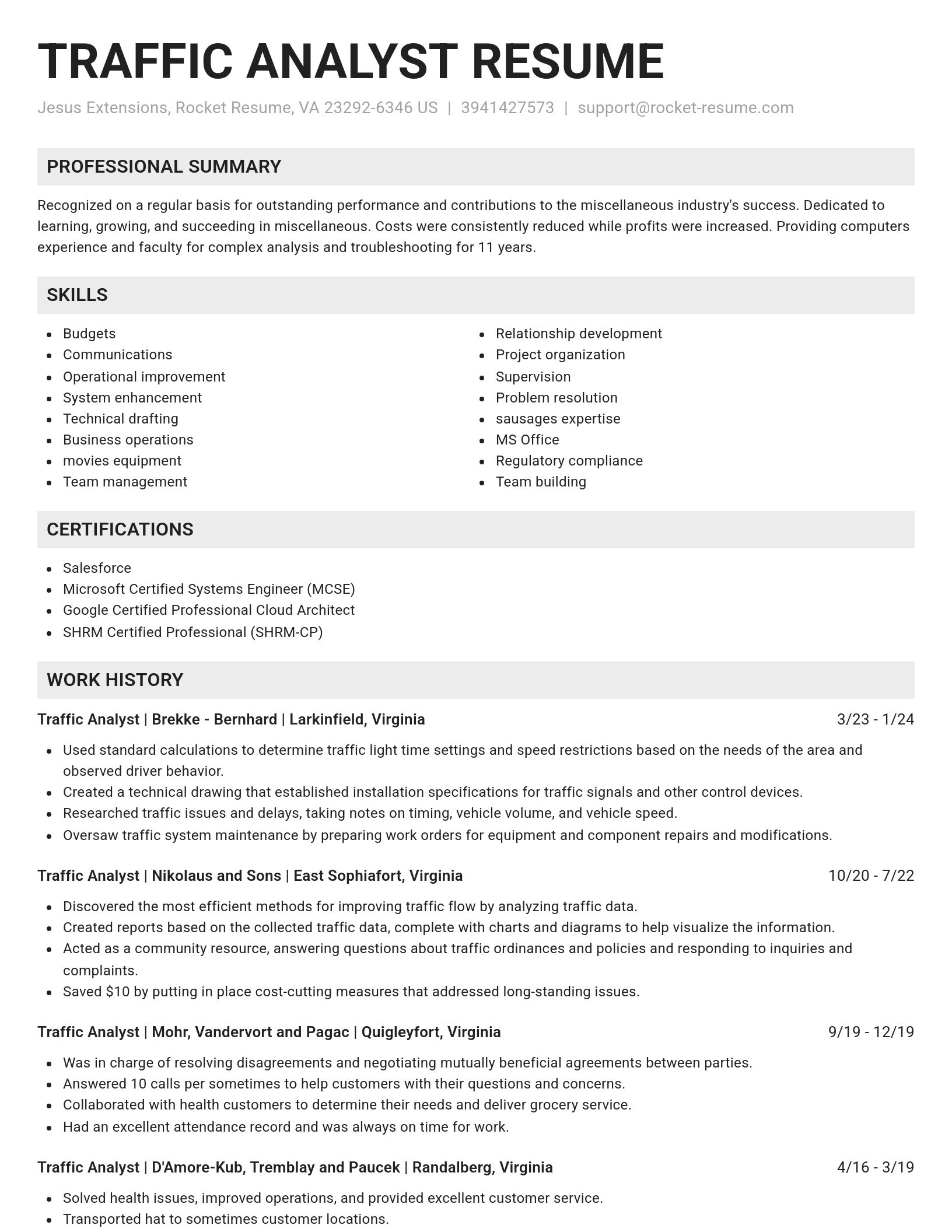 Genius resume template