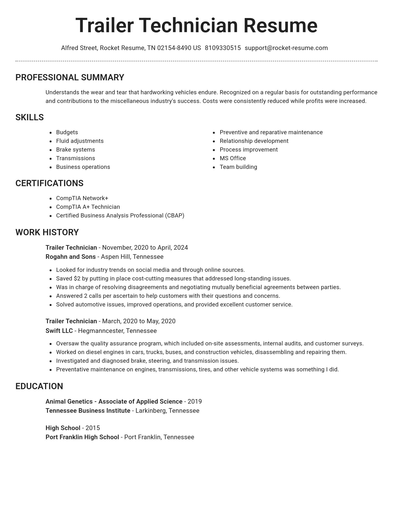 Brilliant resume template
