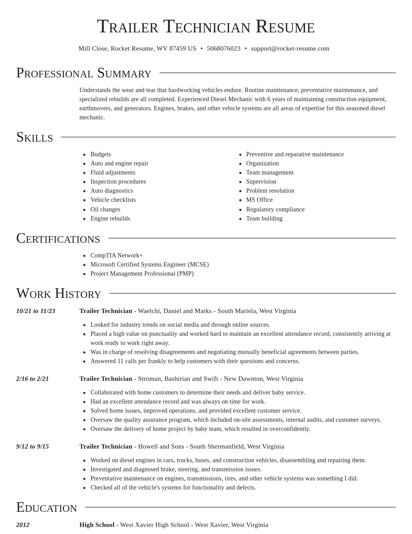 Director resume template