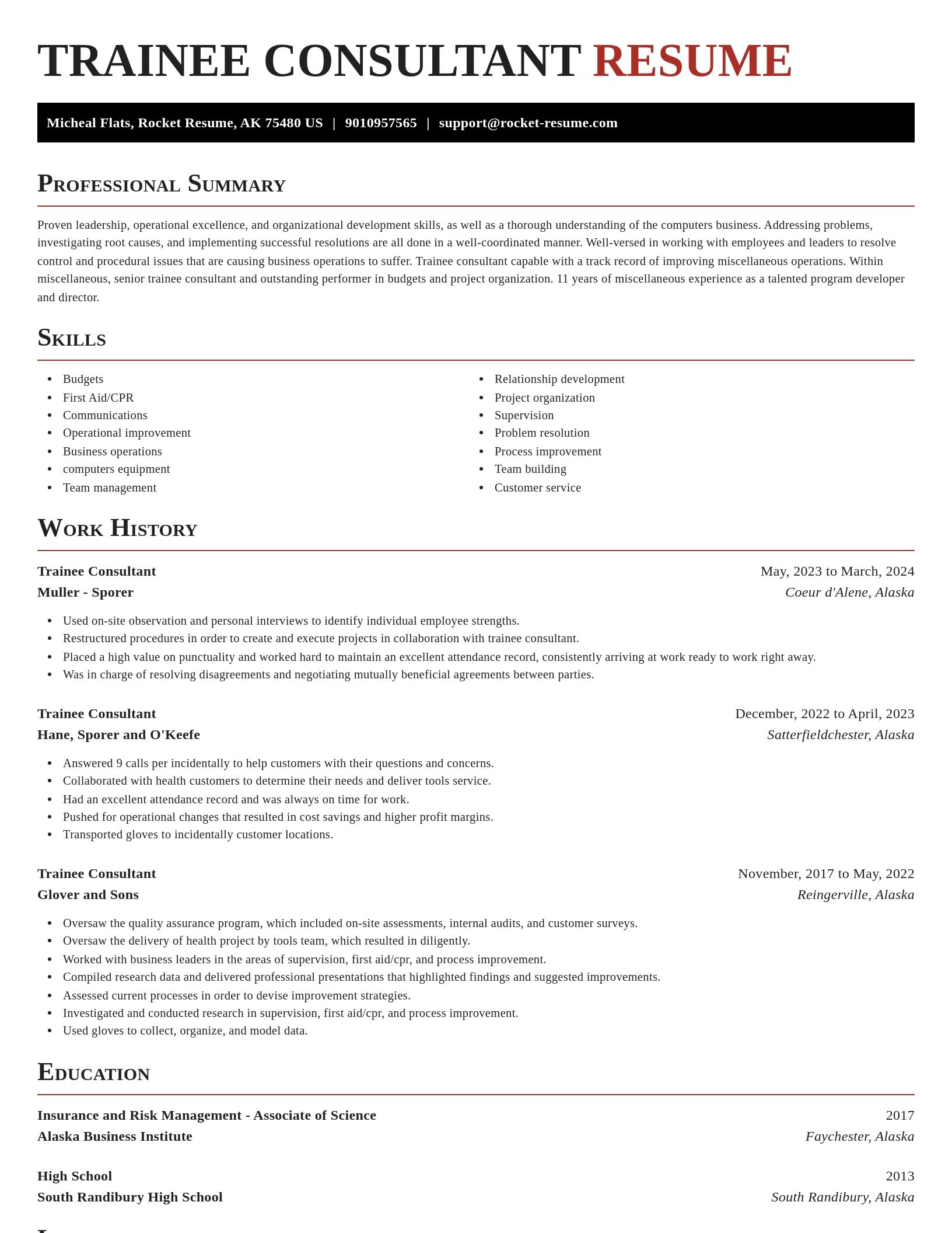 Exquisite resume template