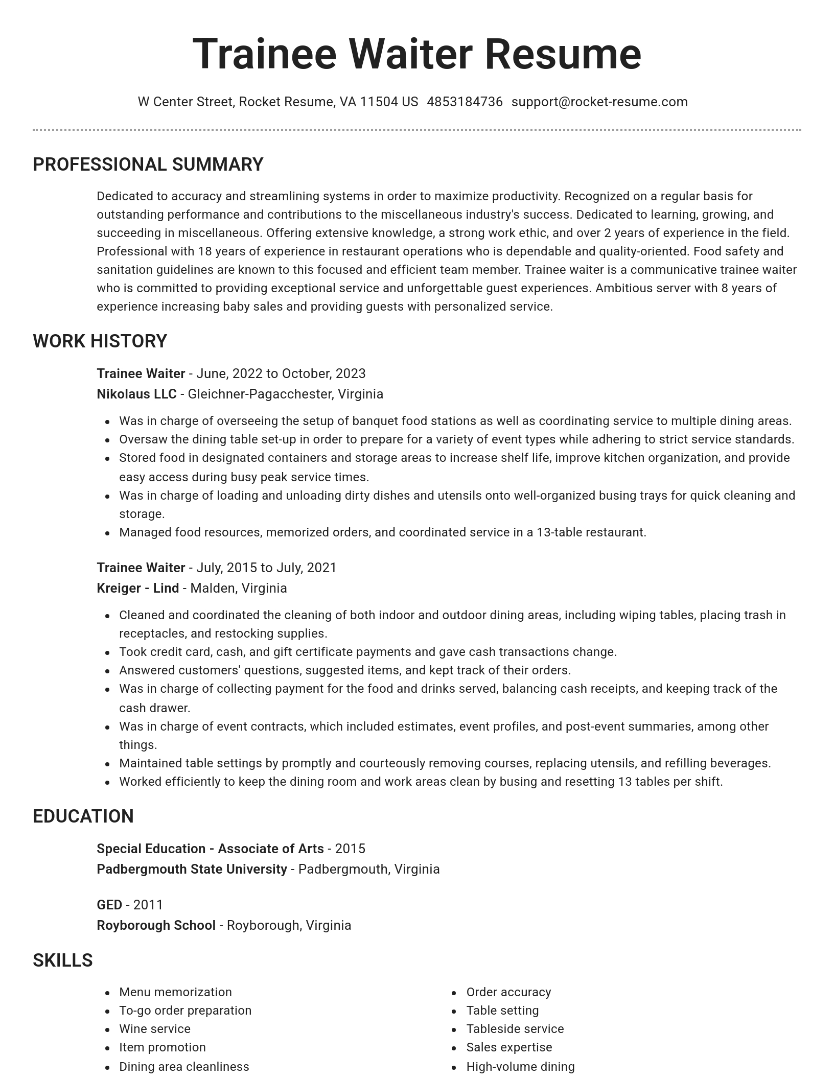 Brilliant resume template