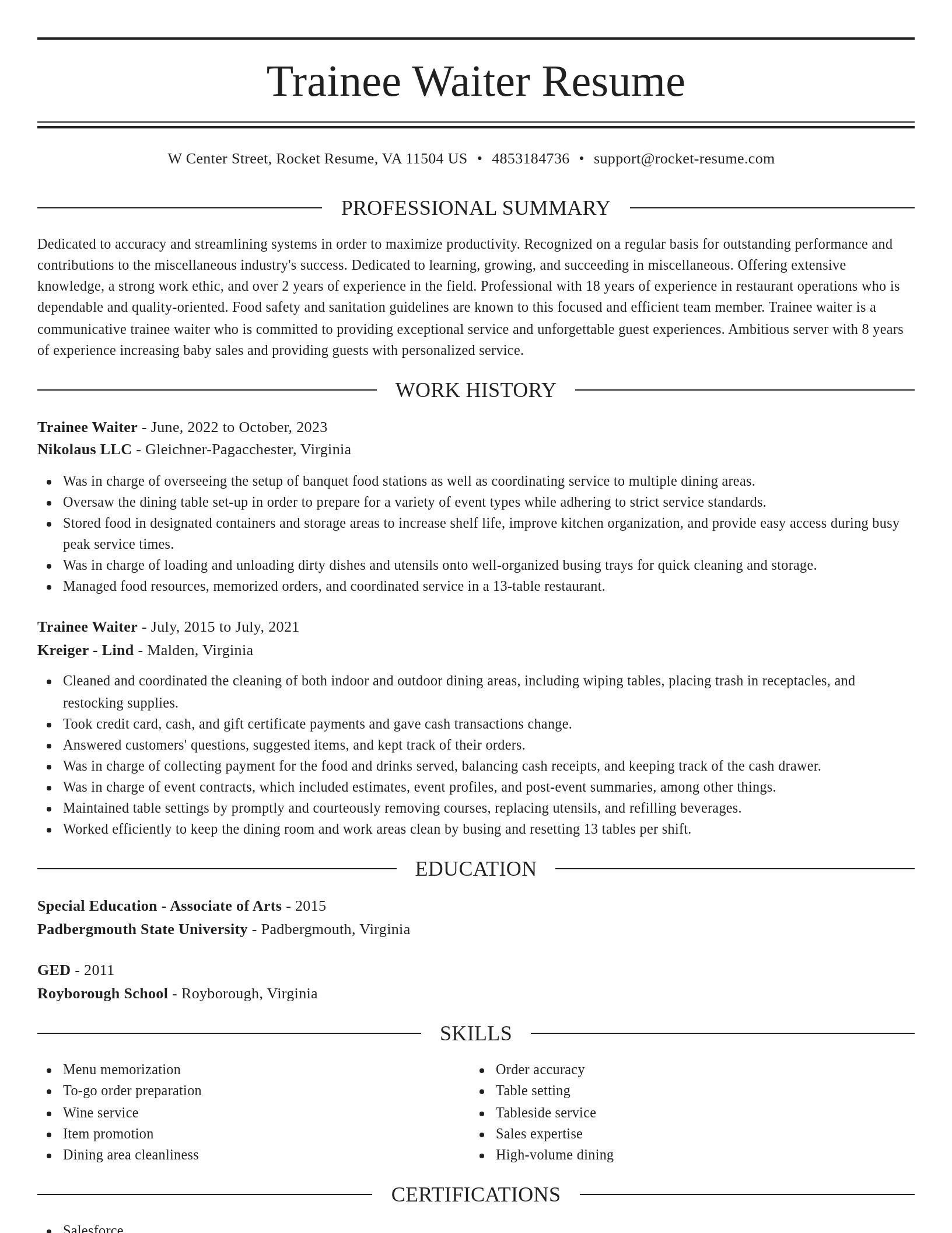 Elegant resume template