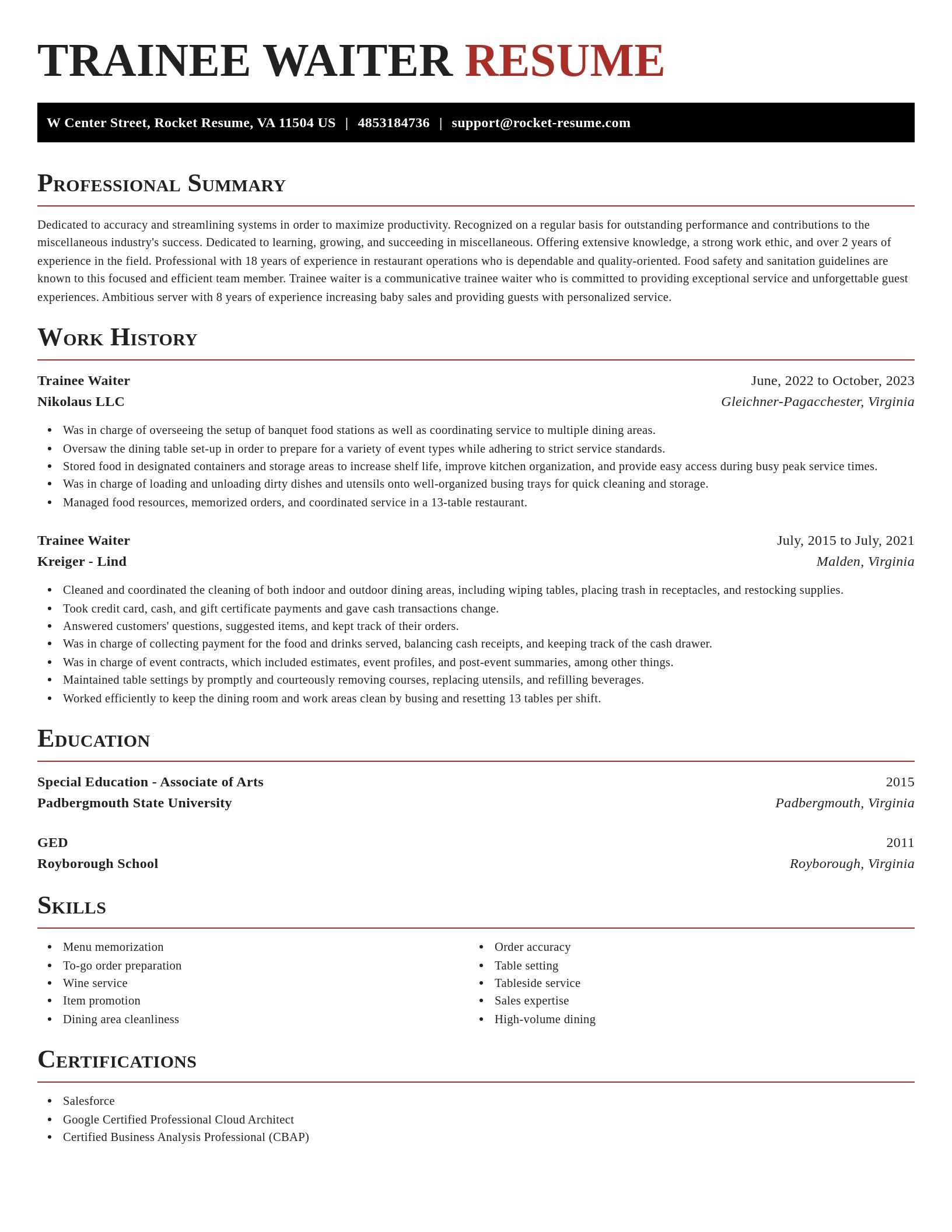 Exquisite resume template