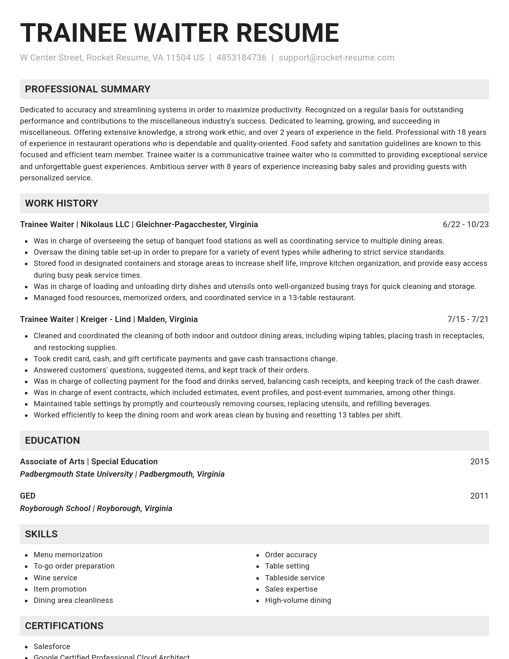 Genius resume template