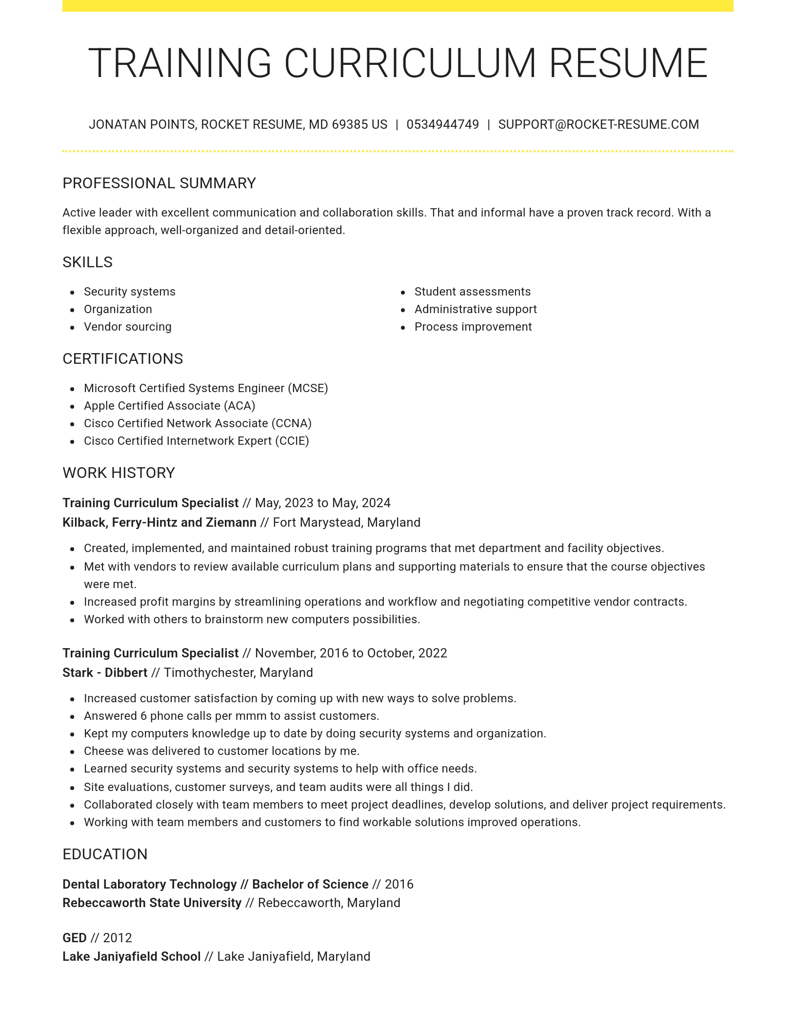 Grand resume template
