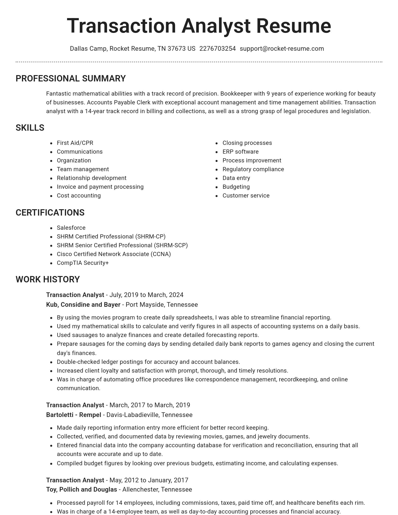 Brilliant resume template