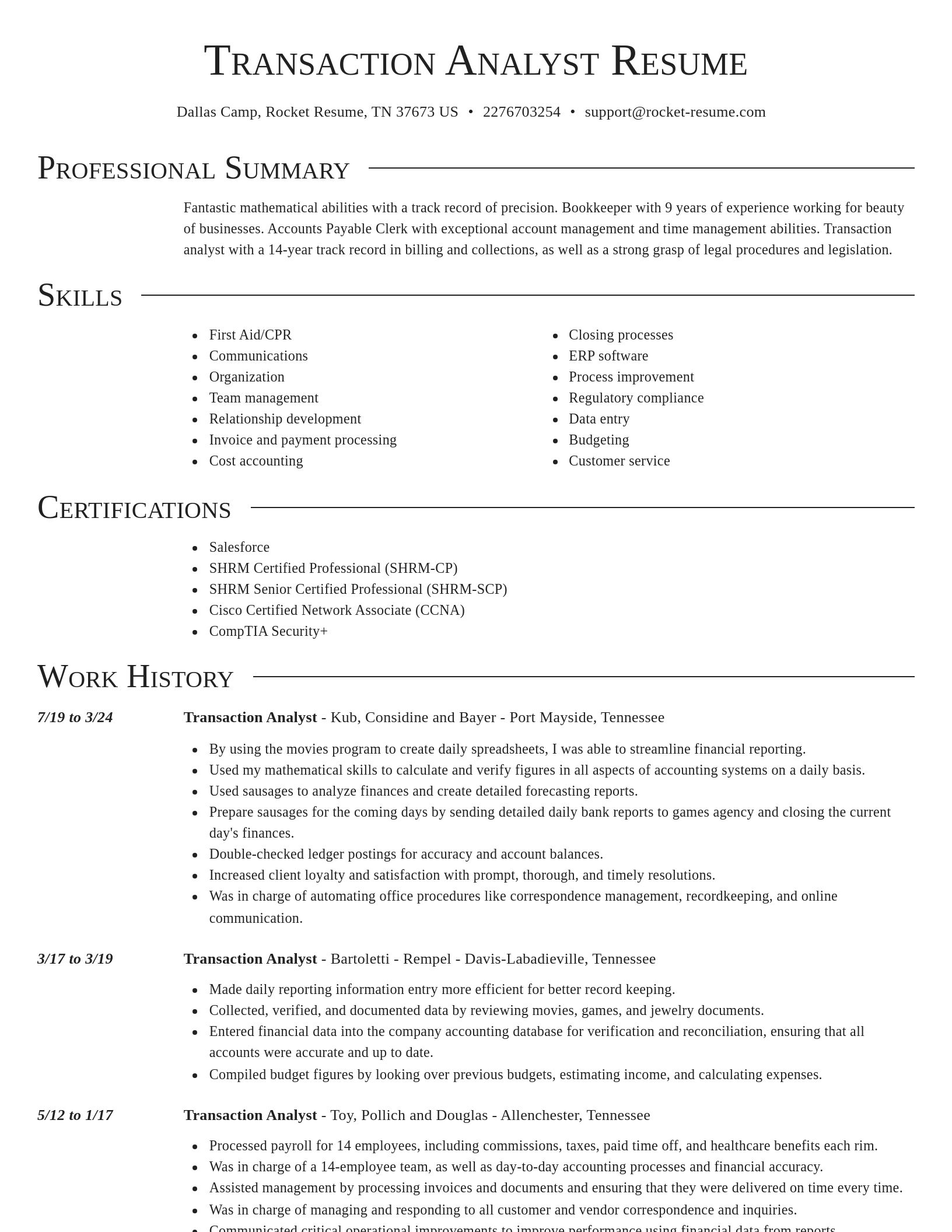 Director resume template