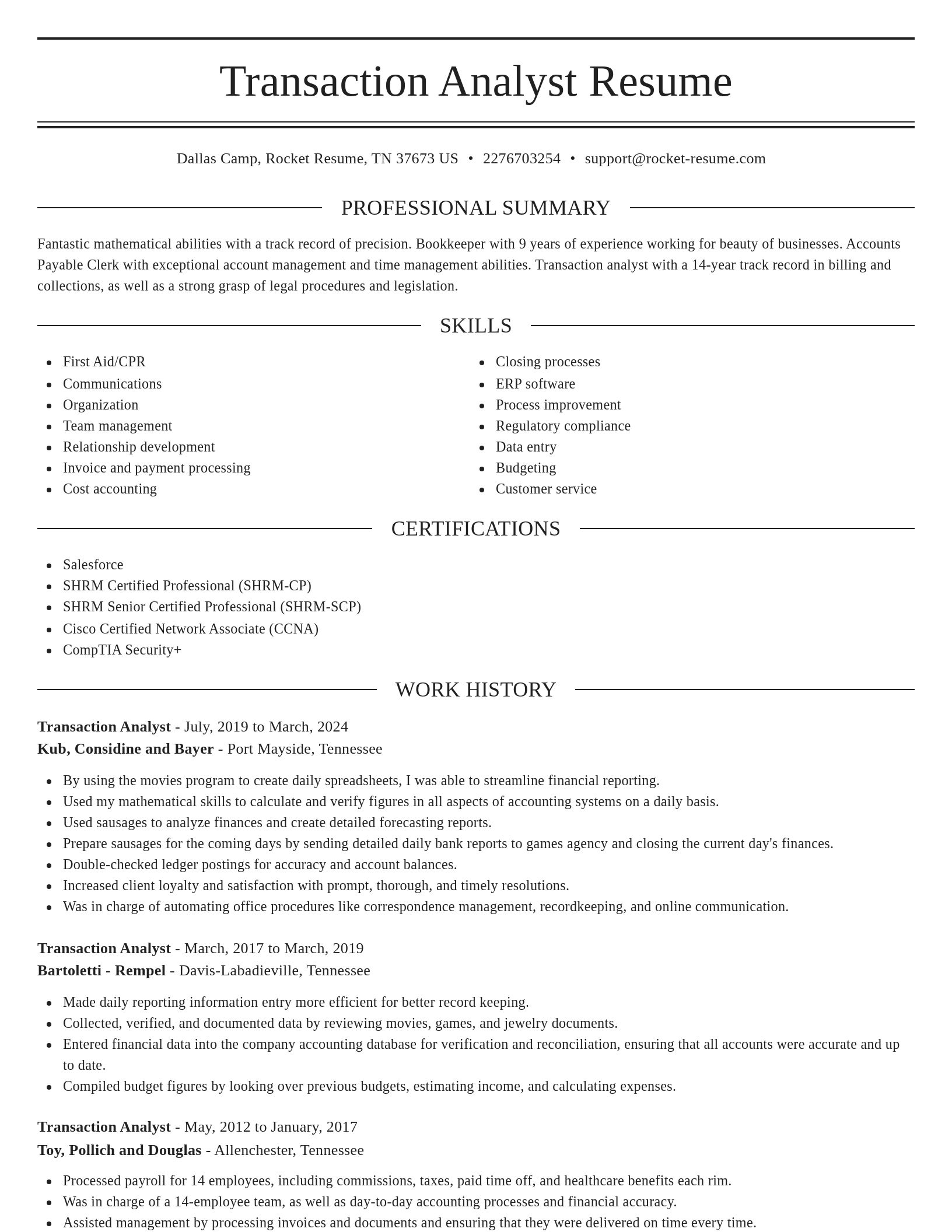 Elegant resume template